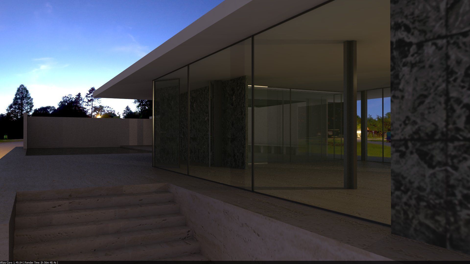 Barcelona Pavillion by Mies van der Rohe 3D model_2