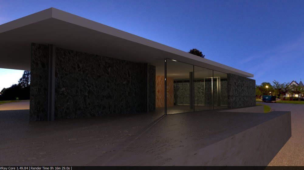 Barcelona Pavillion by Mies van der Rohe 3D model_1