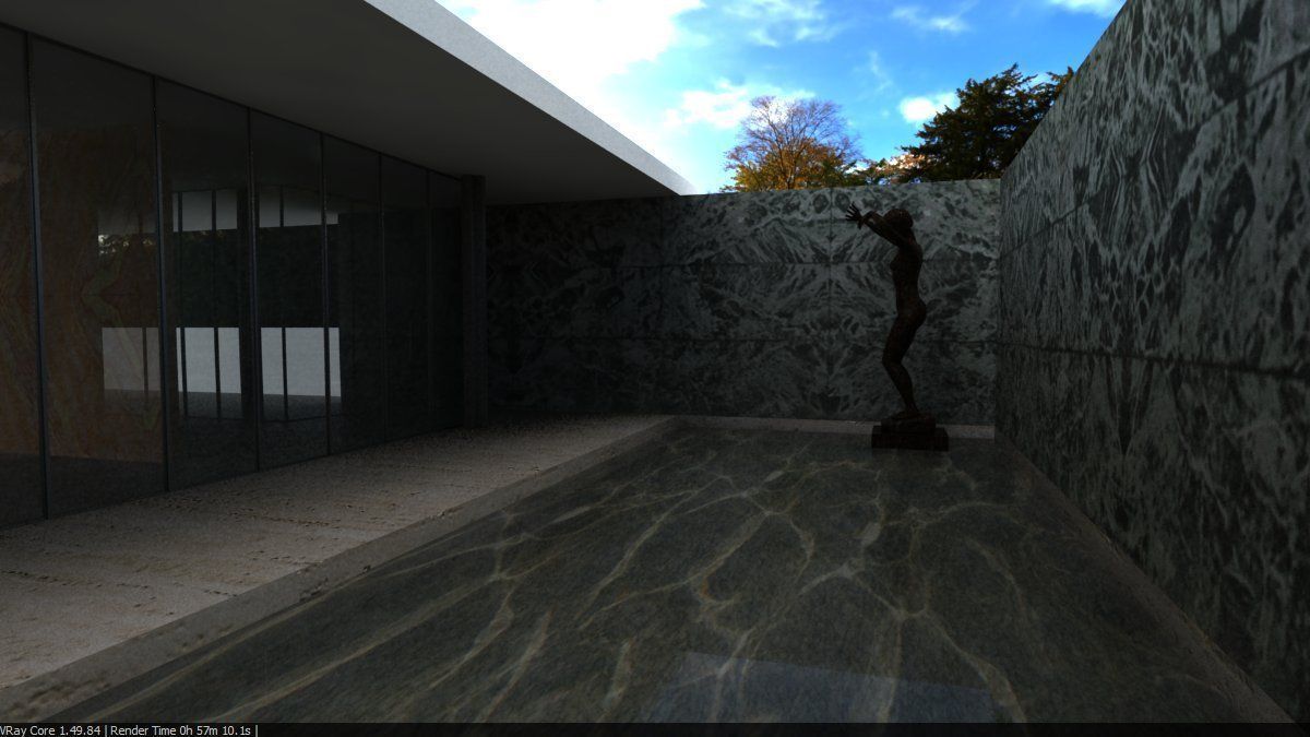 Barcelona Pavillion by Mies van der Rohe 3D model_4