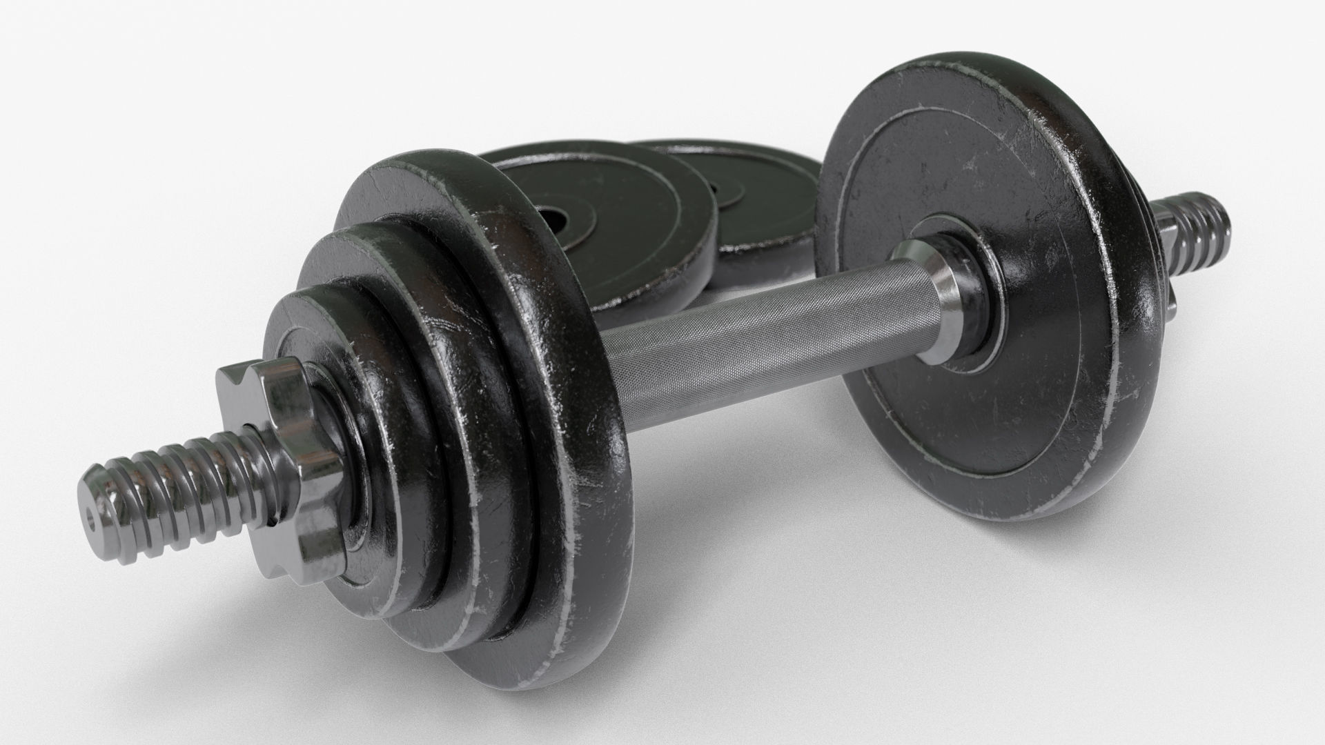 Dumbbell Adjustable 3D model_6