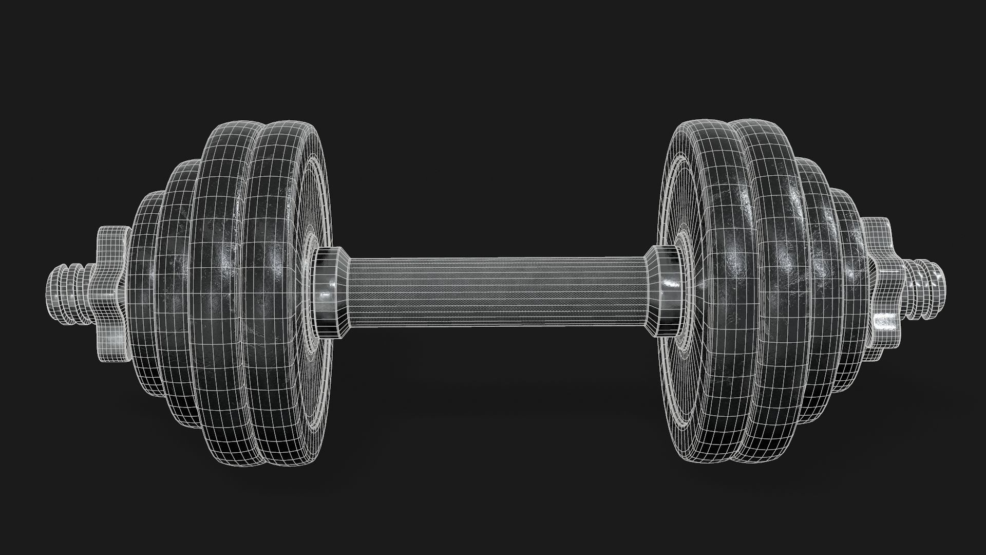 Dumbbell Adjustable 3D model_12