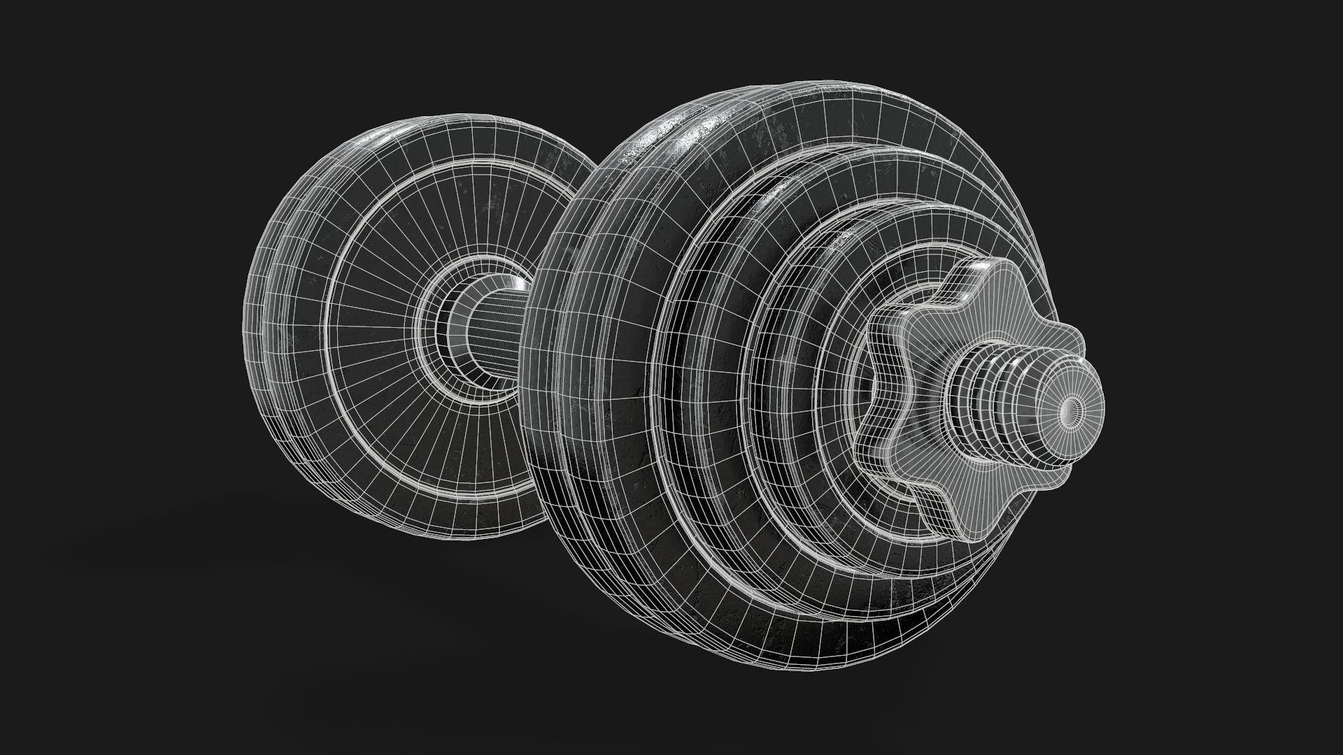 Dumbbell Adjustable 3D model_13