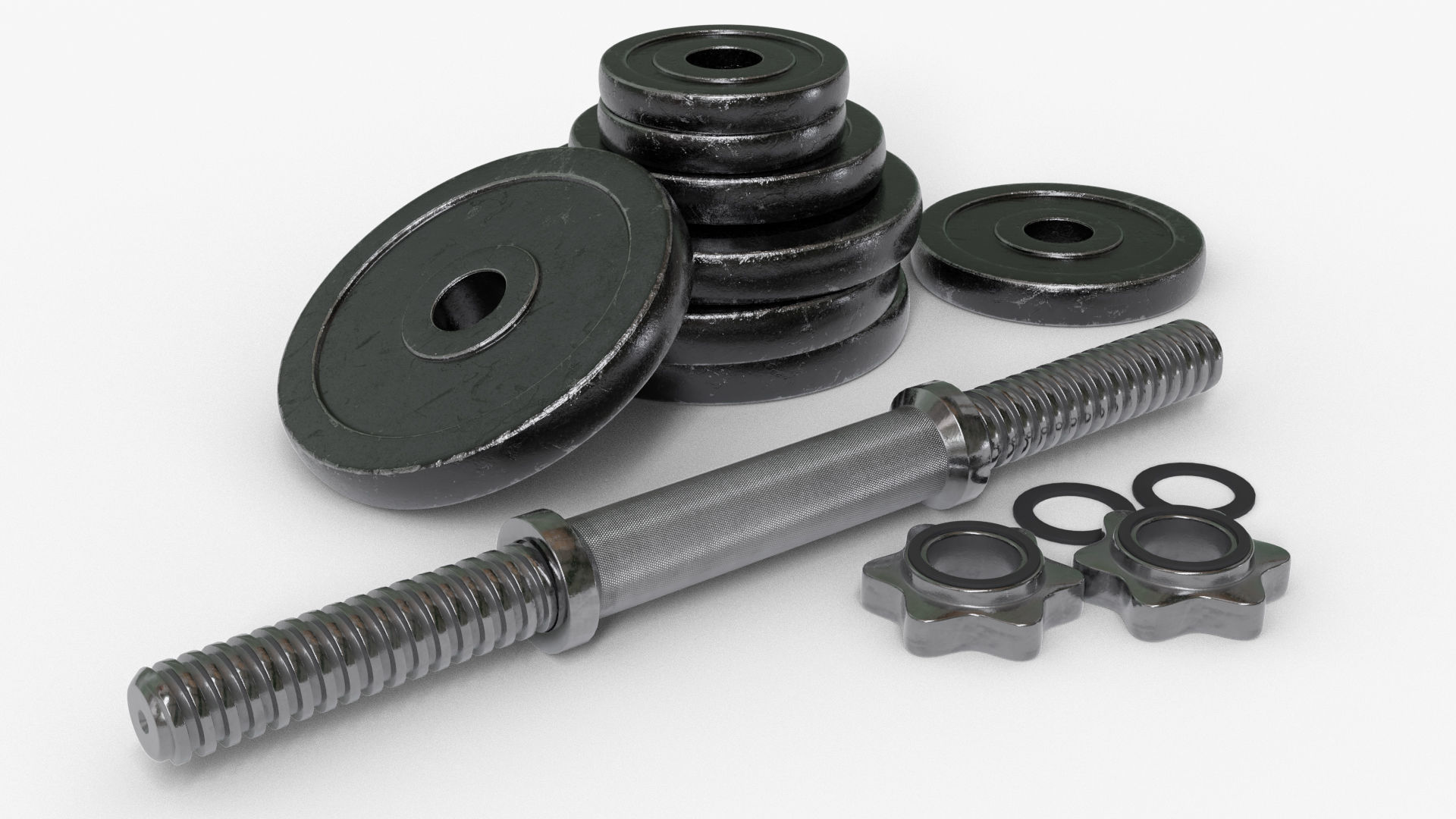 Dumbbell Adjustable 3D model_7