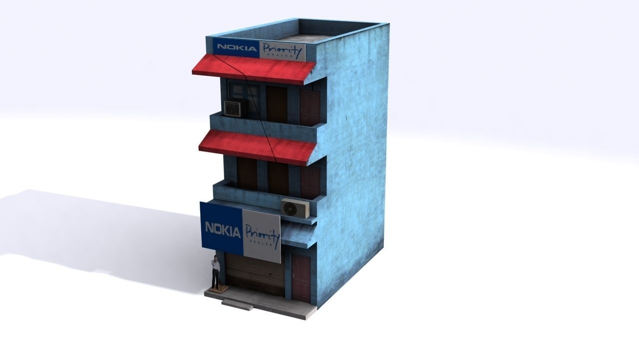 Indian Building Low Poly 02 Low-poly 3D model_2