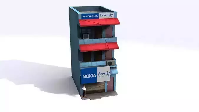 Indian Building Low Poly 02 Low-poly 3D model