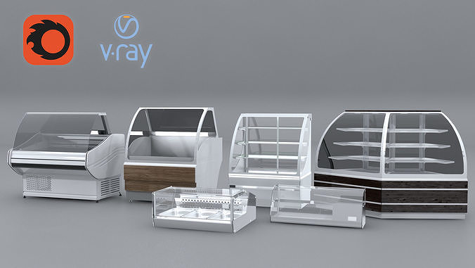 Commercial Food Display counters 3D model