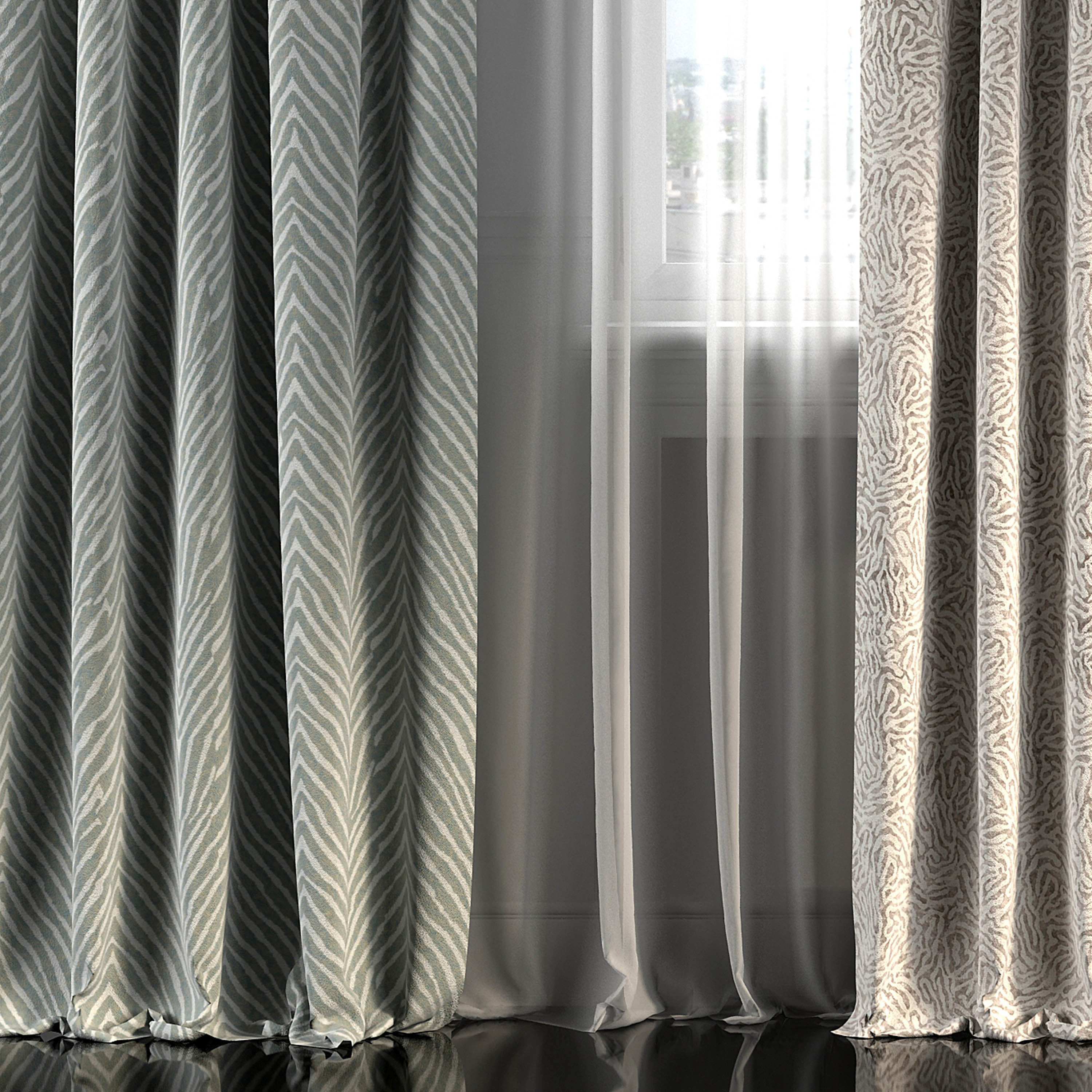 Curtain Set 275 3D model_2