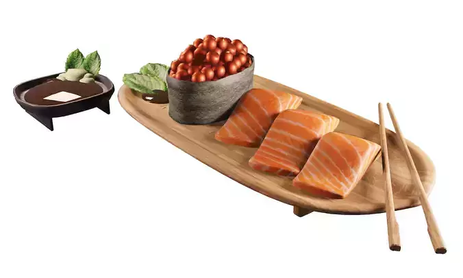 Sushi salmon 3D model
