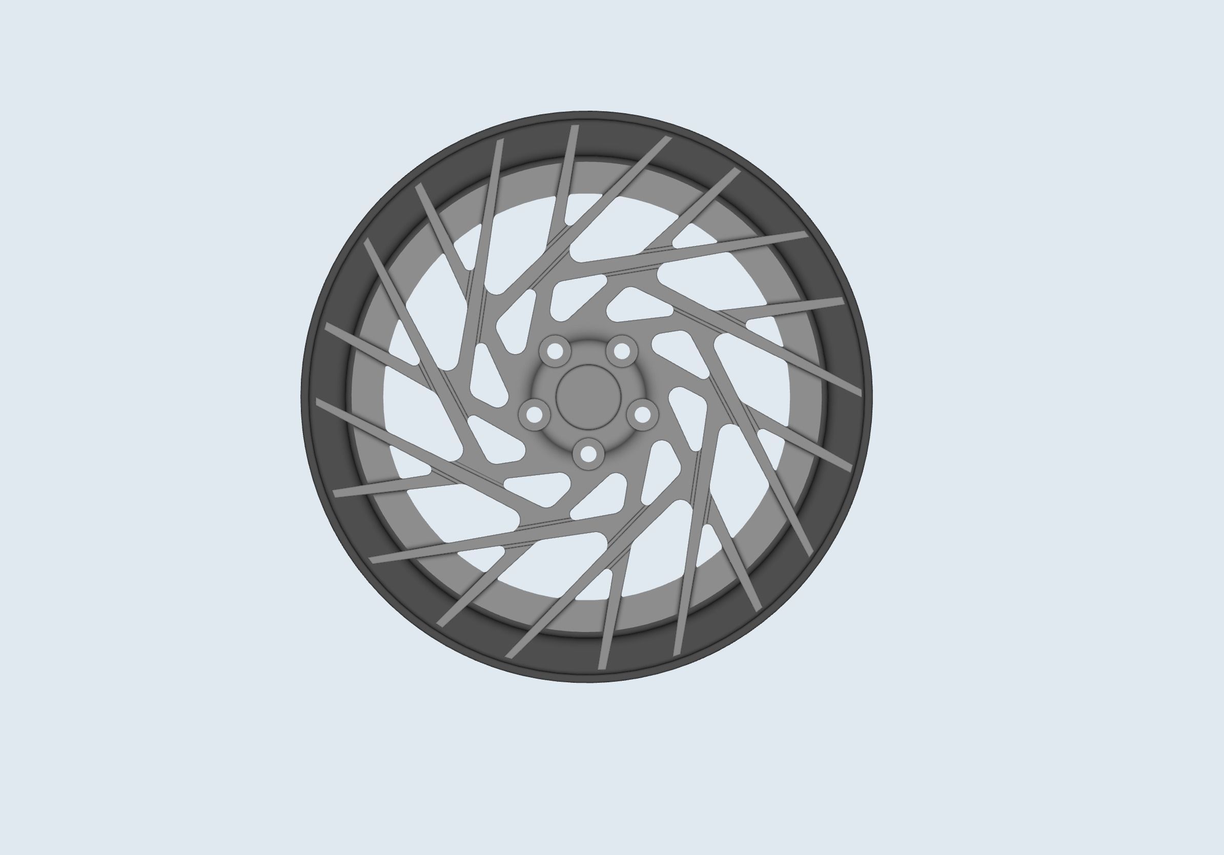 Z forged wheel for miniatures cars models 3D print model_1
