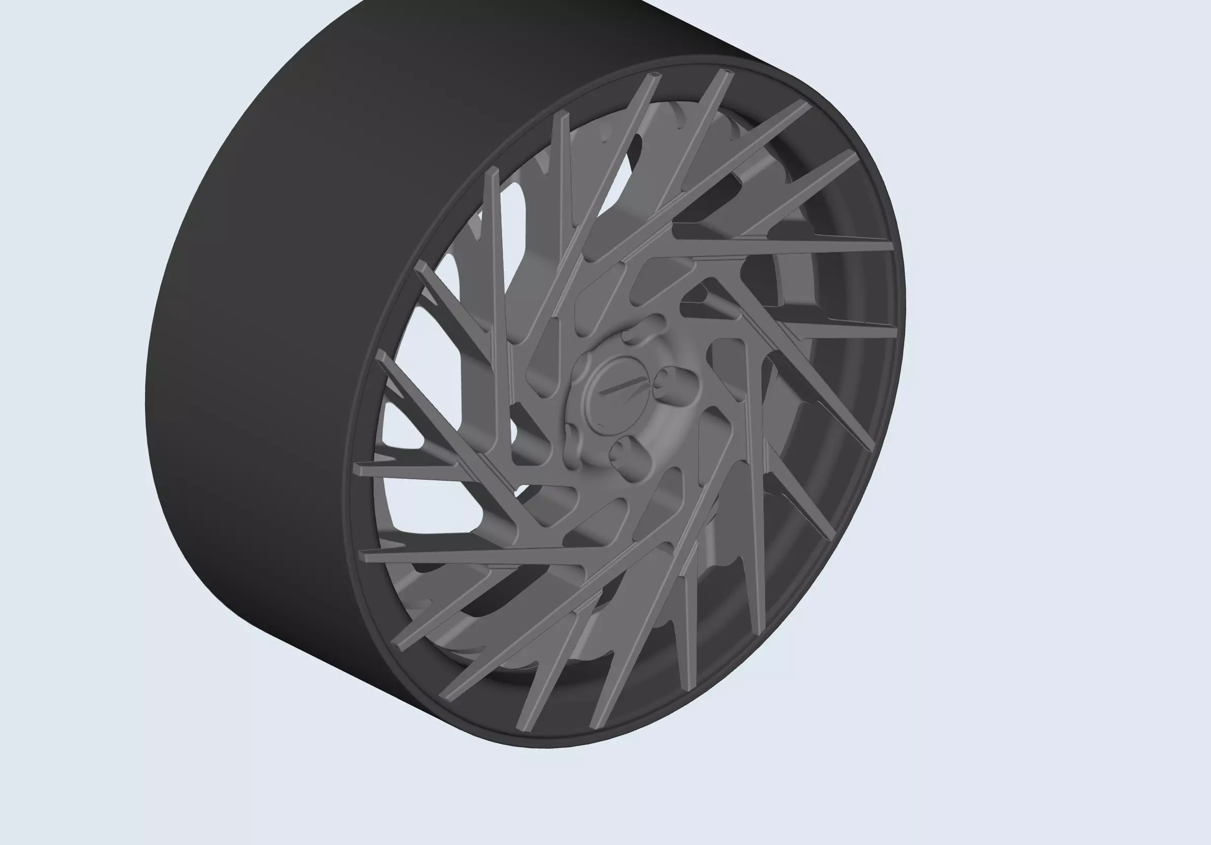 Z forged wheel for miniatures cars models 3D print model_0
