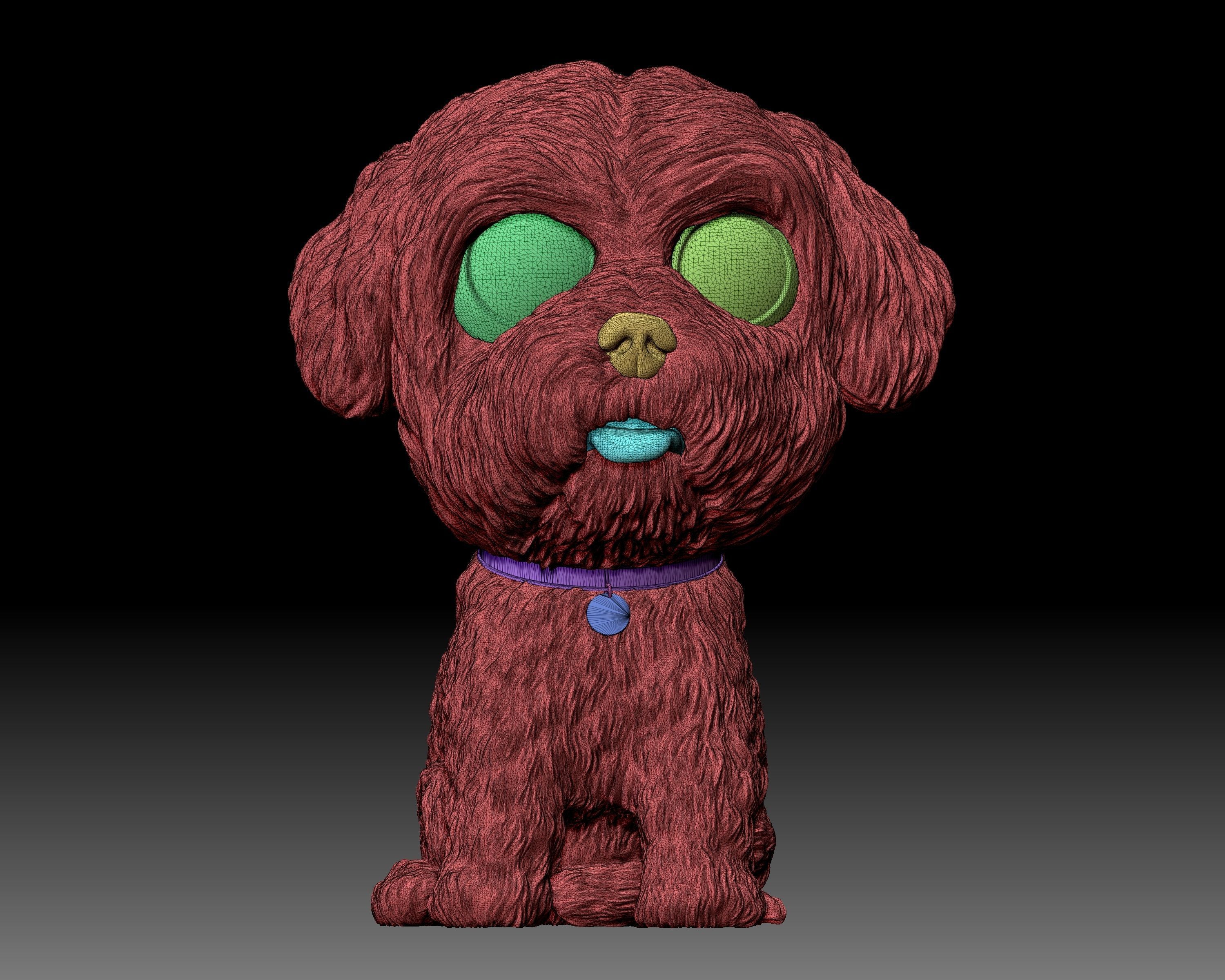 Maltese Bichon dog Funko Pop style 3D printable 3D print model_6