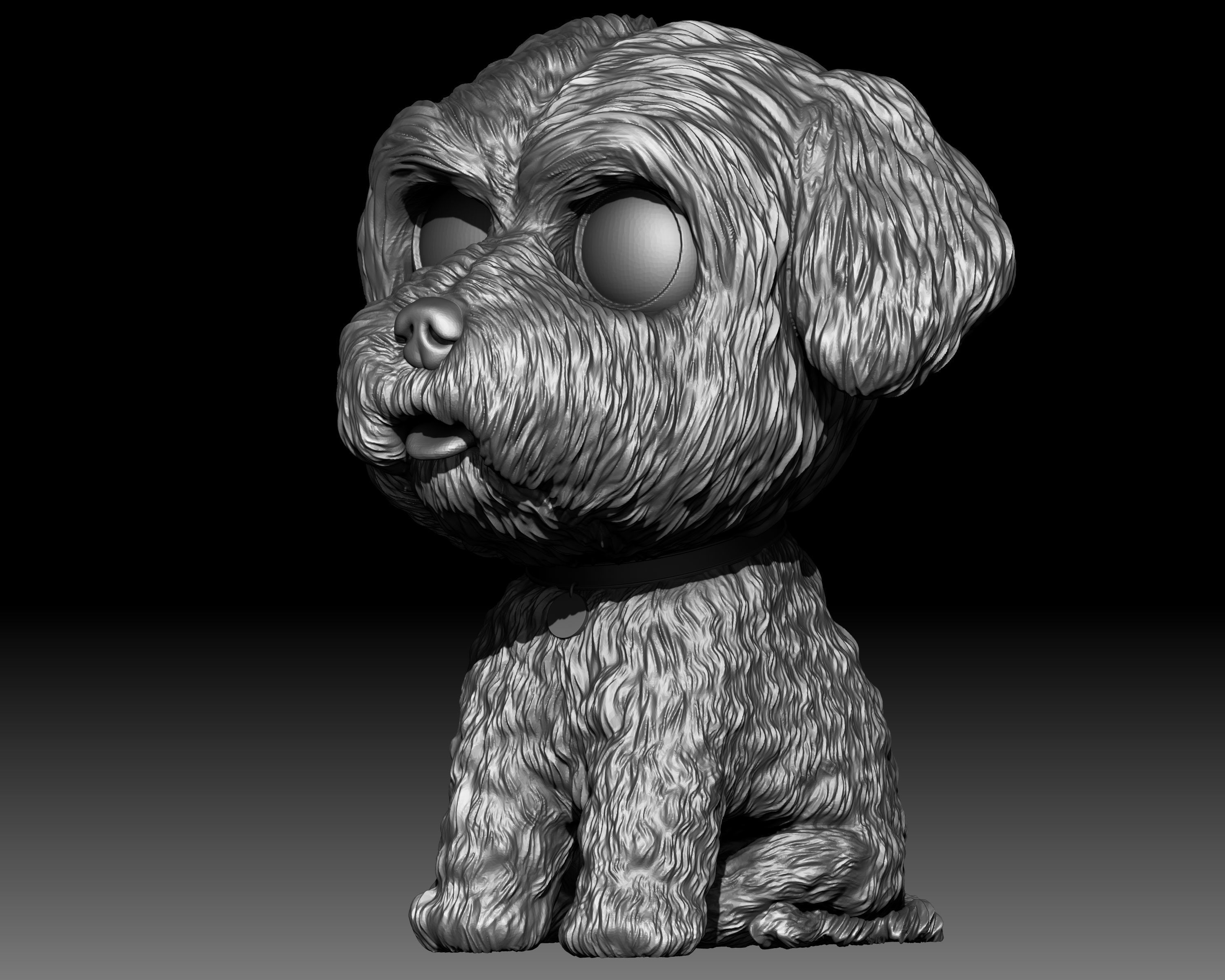 Maltese Bichon dog Funko Pop style 3D printable 3D print model_1