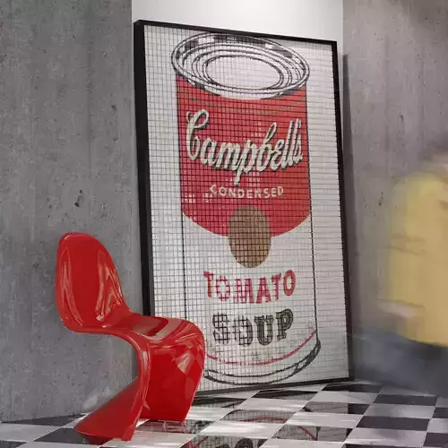 Panton Chair Vitra Scene for Cinema 4D Corona Renderer 3D model