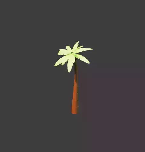 Palm tree with coconuts LOW-POLY