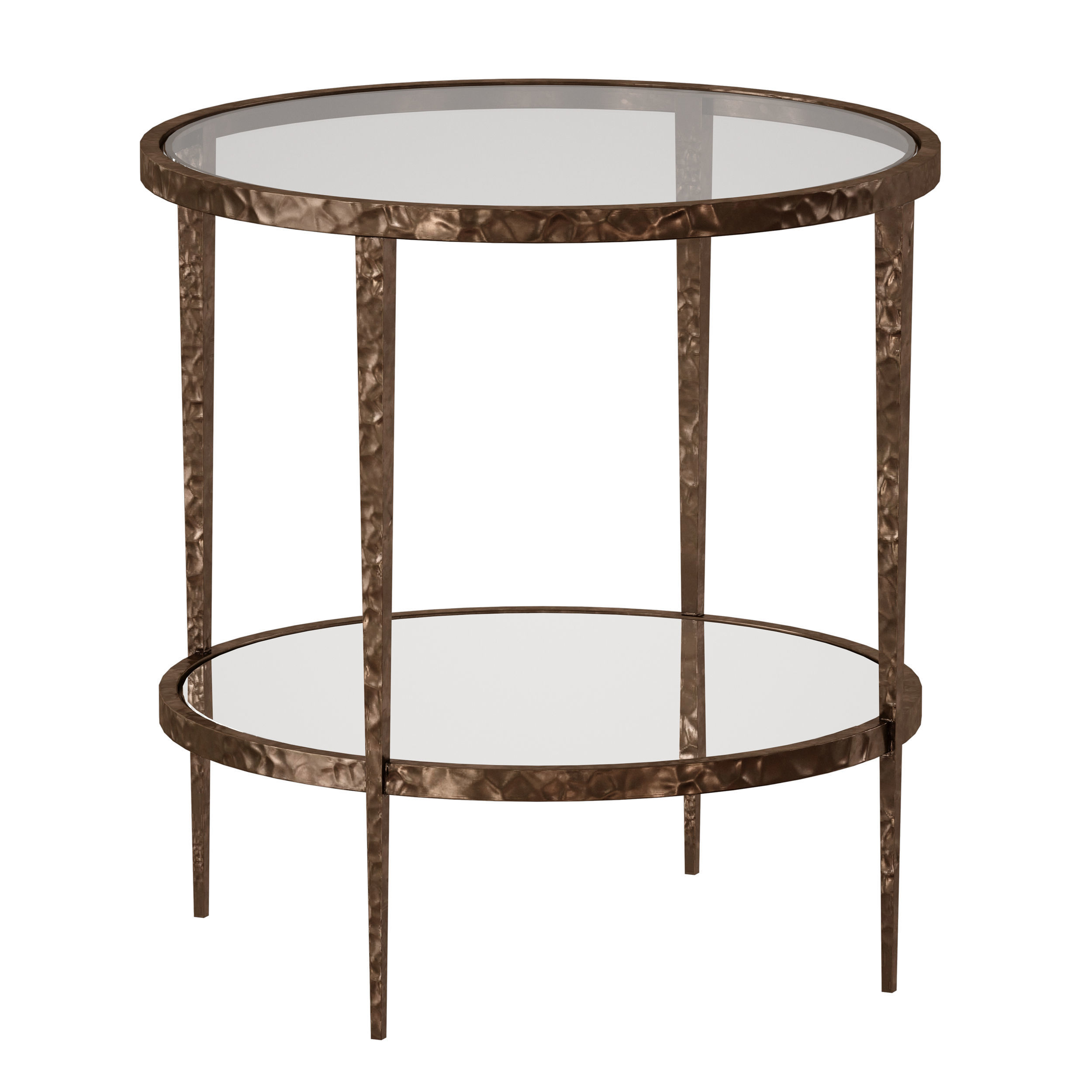 Clairemont Round Side Table Crate and Barrel 3D model_5