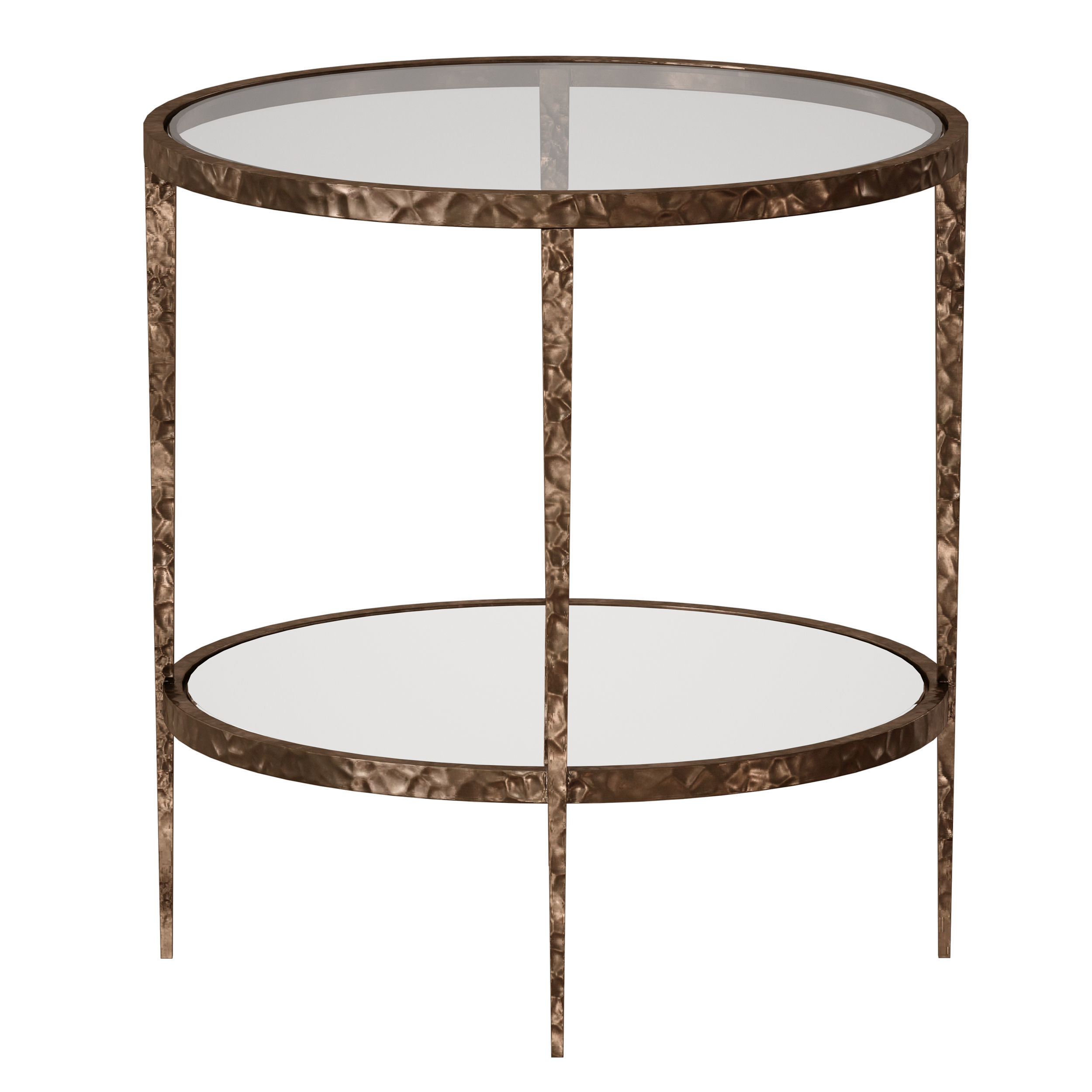 Clairemont Round Side Table Crate and Barrel 3D model_4