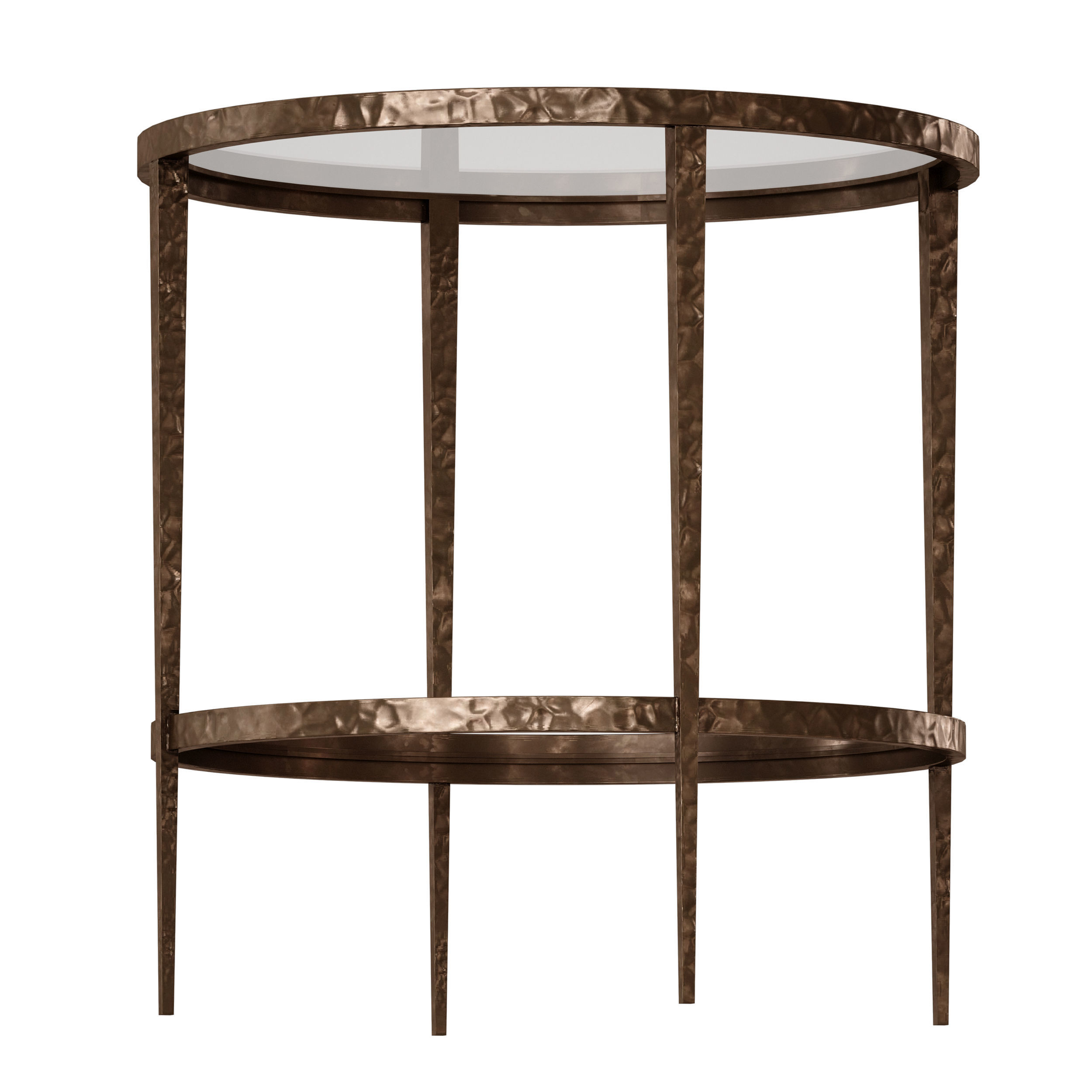Clairemont Round Side Table Crate and Barrel 3D model_3