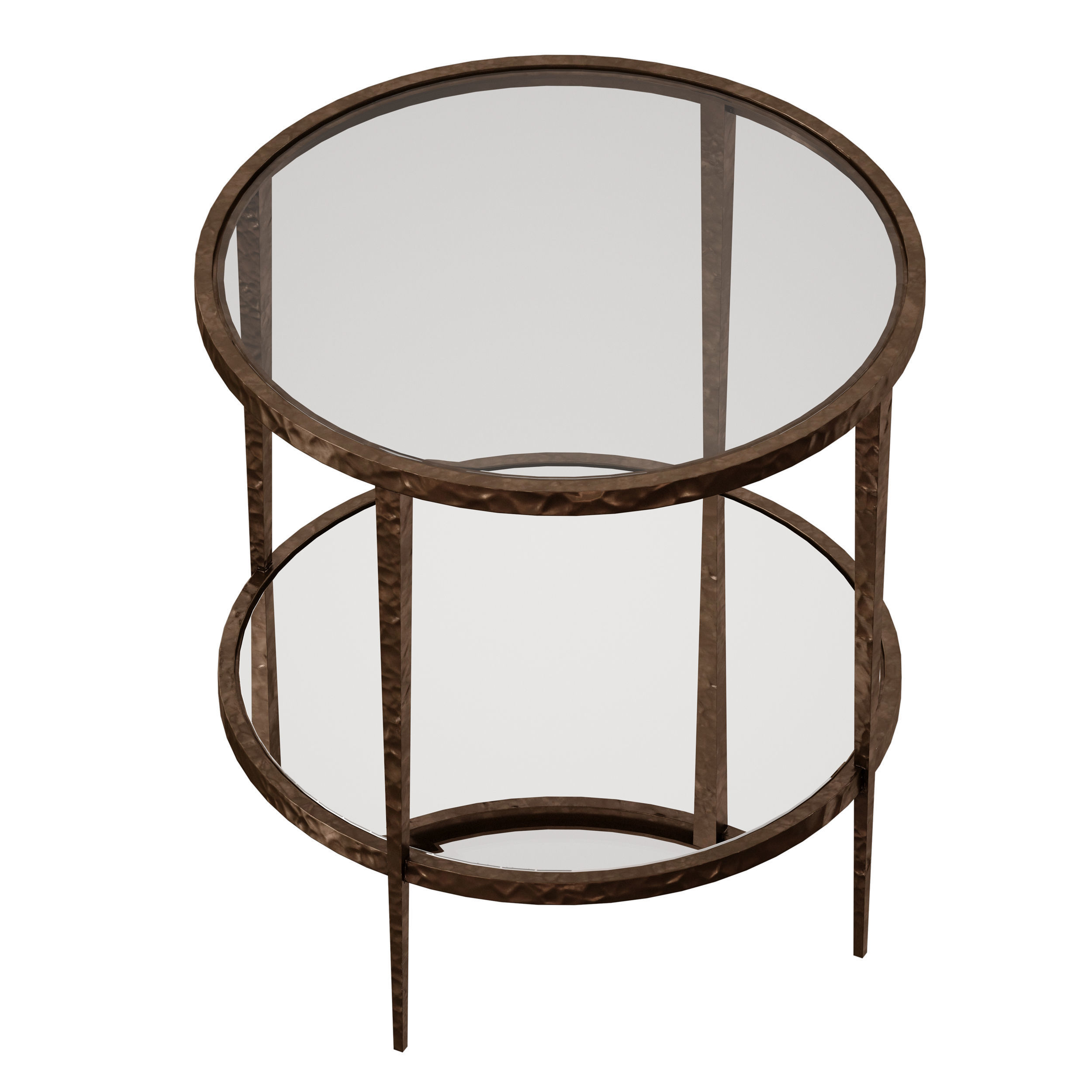 Clairemont Round Side Table Crate and Barrel 3D model_7