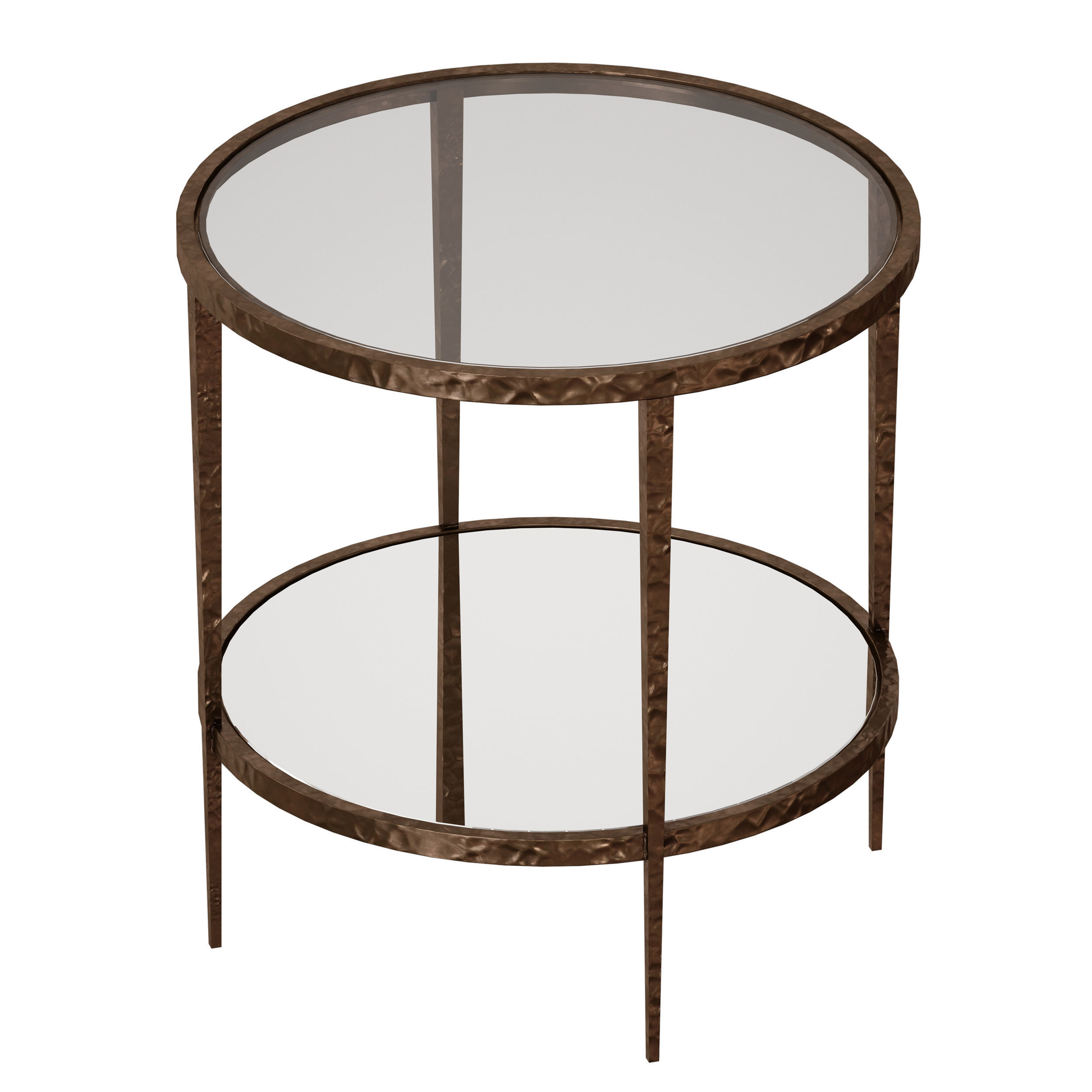 Clairemont Round Side Table Crate and Barrel 3D model_1