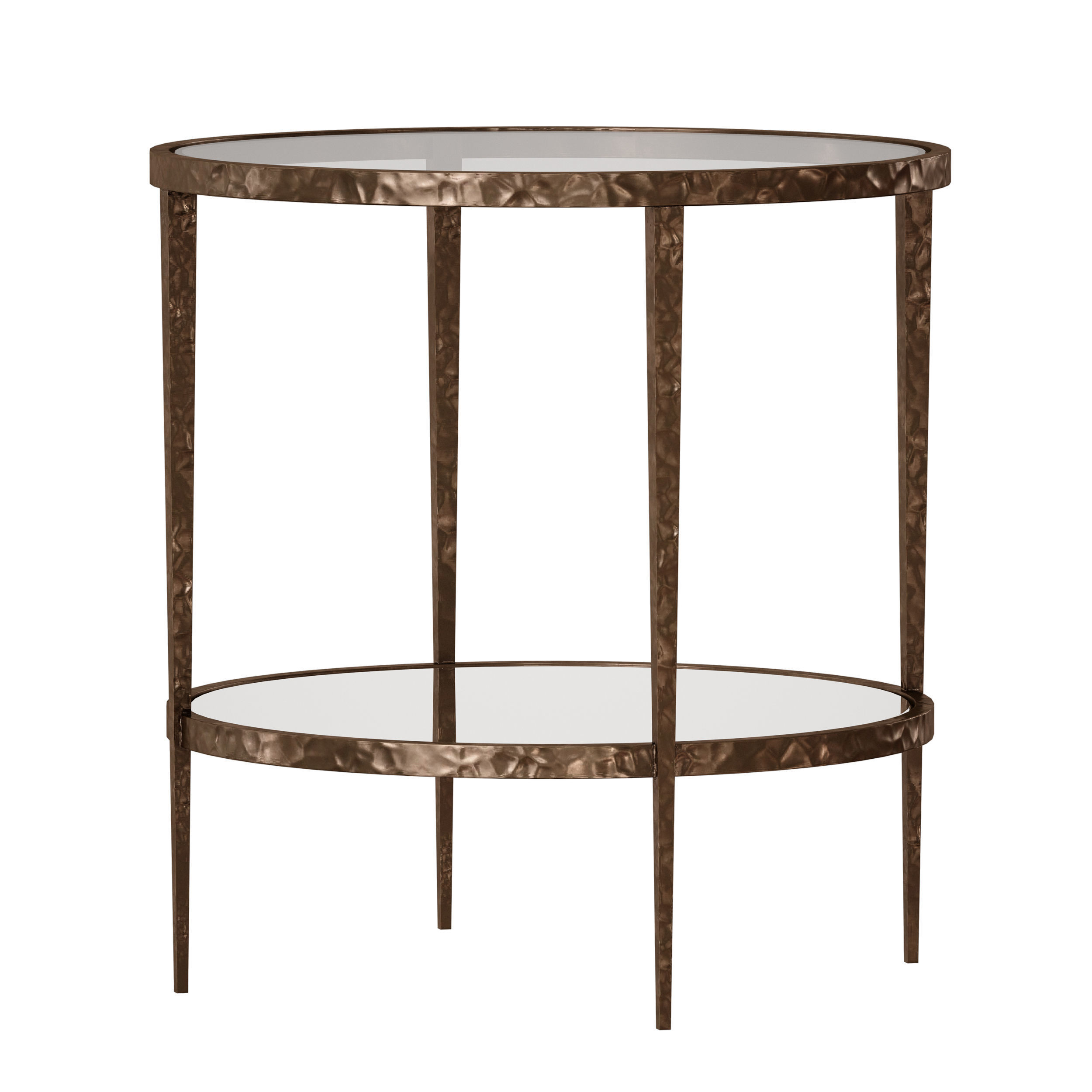 Clairemont Round Side Table Crate and Barrel 3D model_2