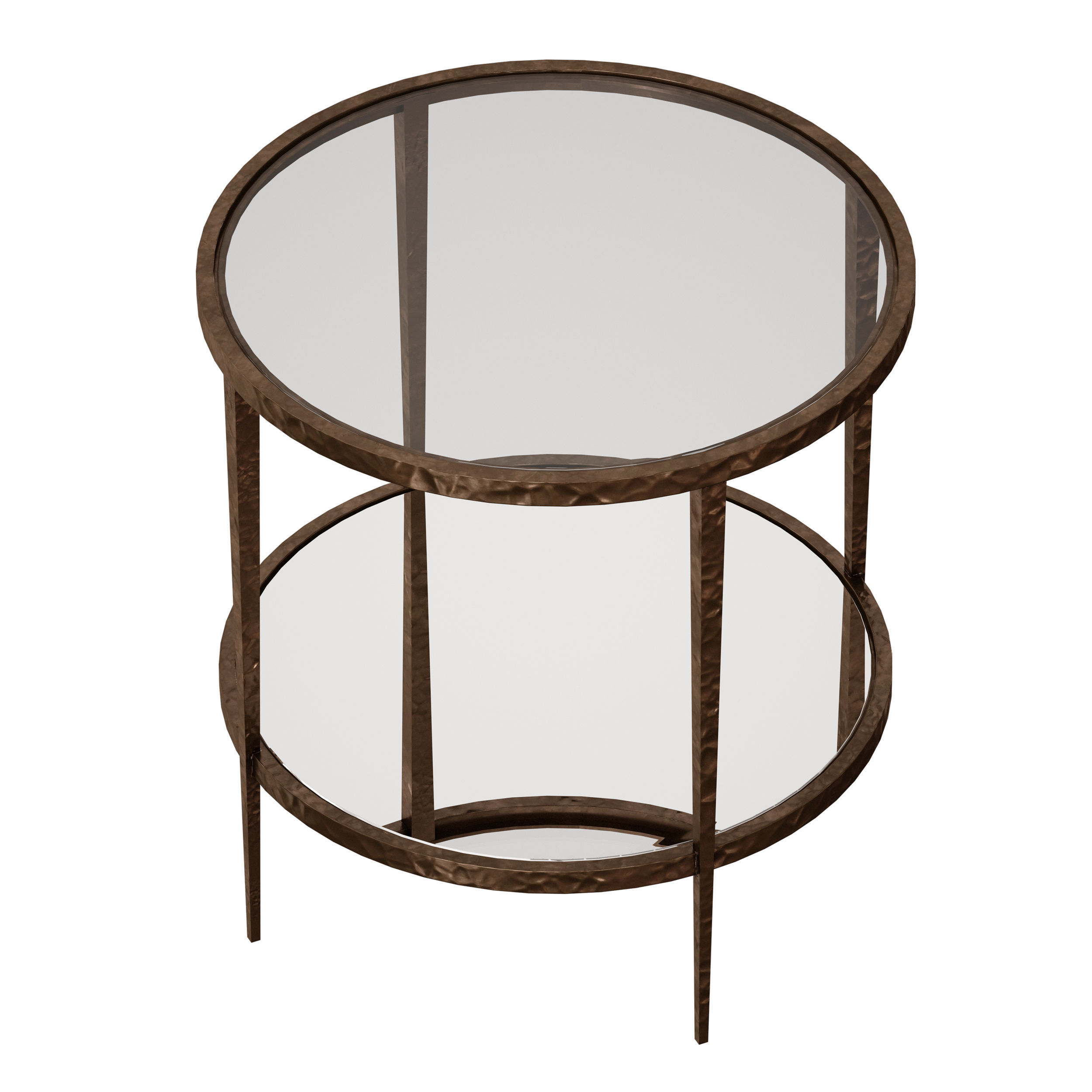 Clairemont Round Side Table Crate and Barrel 3D model_8