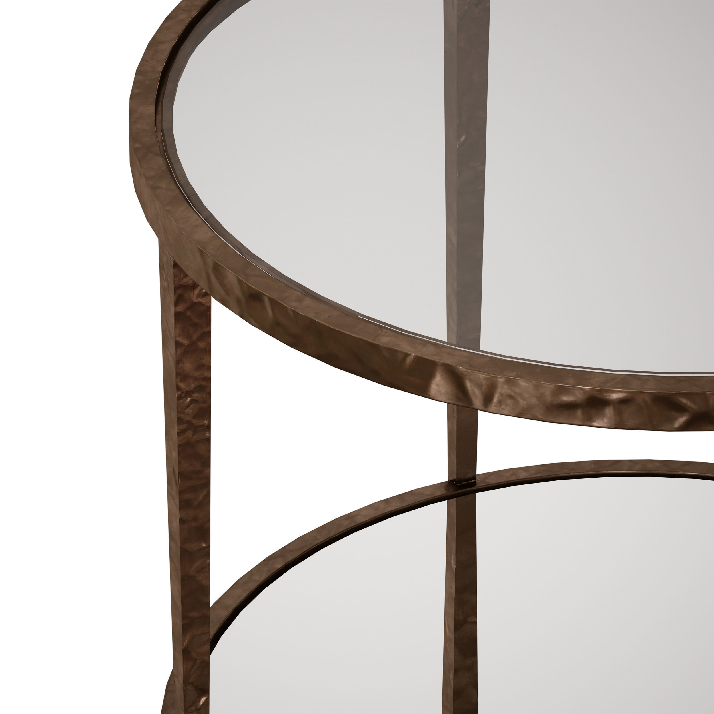Clairemont Round Side Table Crate and Barrel 3D model_9