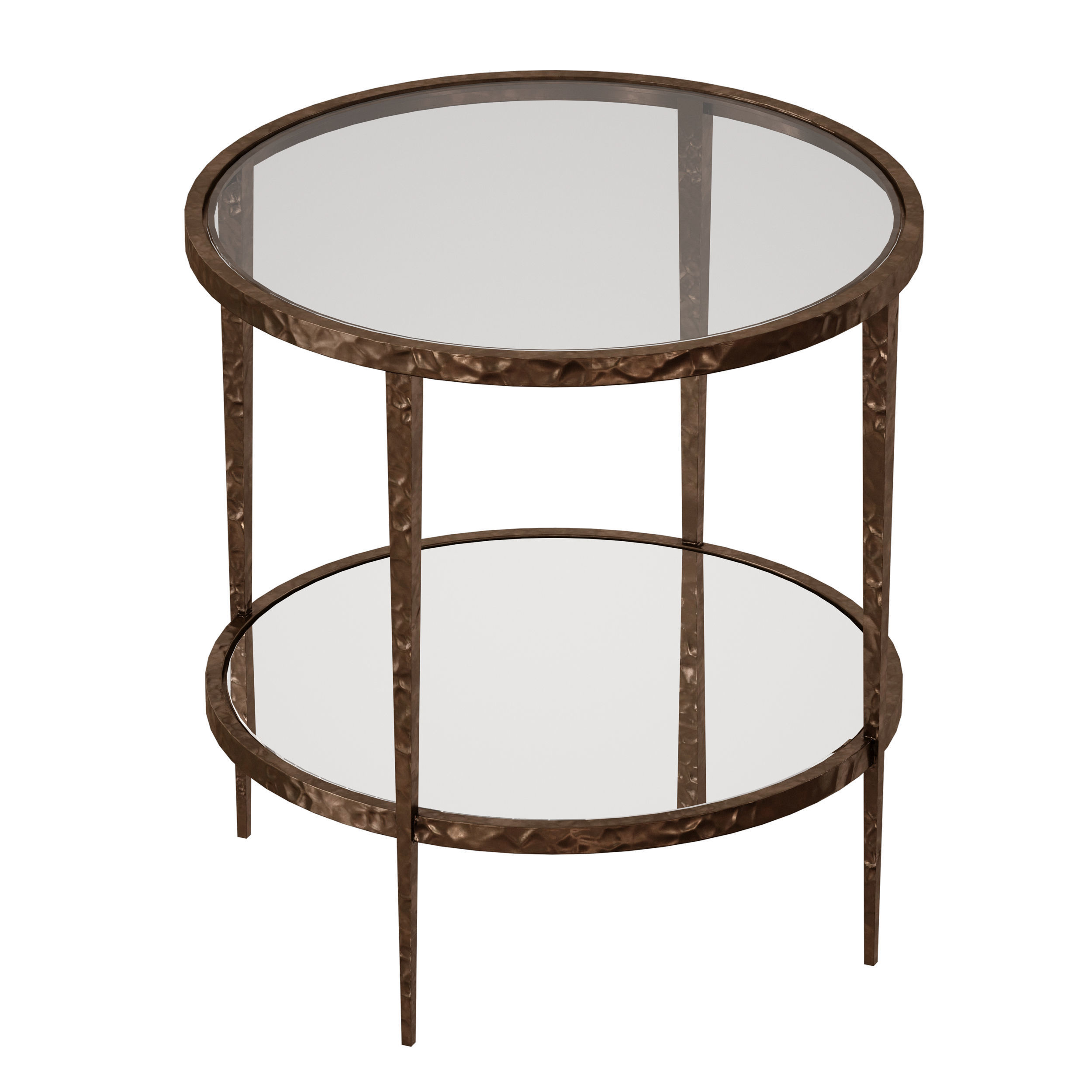 Clairemont Round Side Table Crate and Barrel 3D model_6