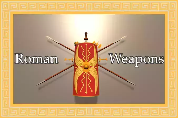 Roman Weapons Low-poly 3D model