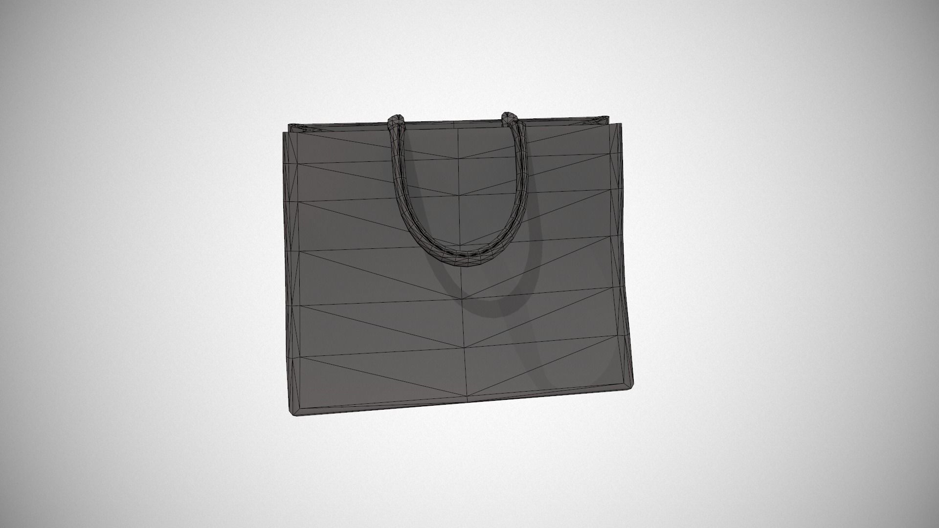 Blue Accent Hessian Shopping Bag Low-poly 3D model_23