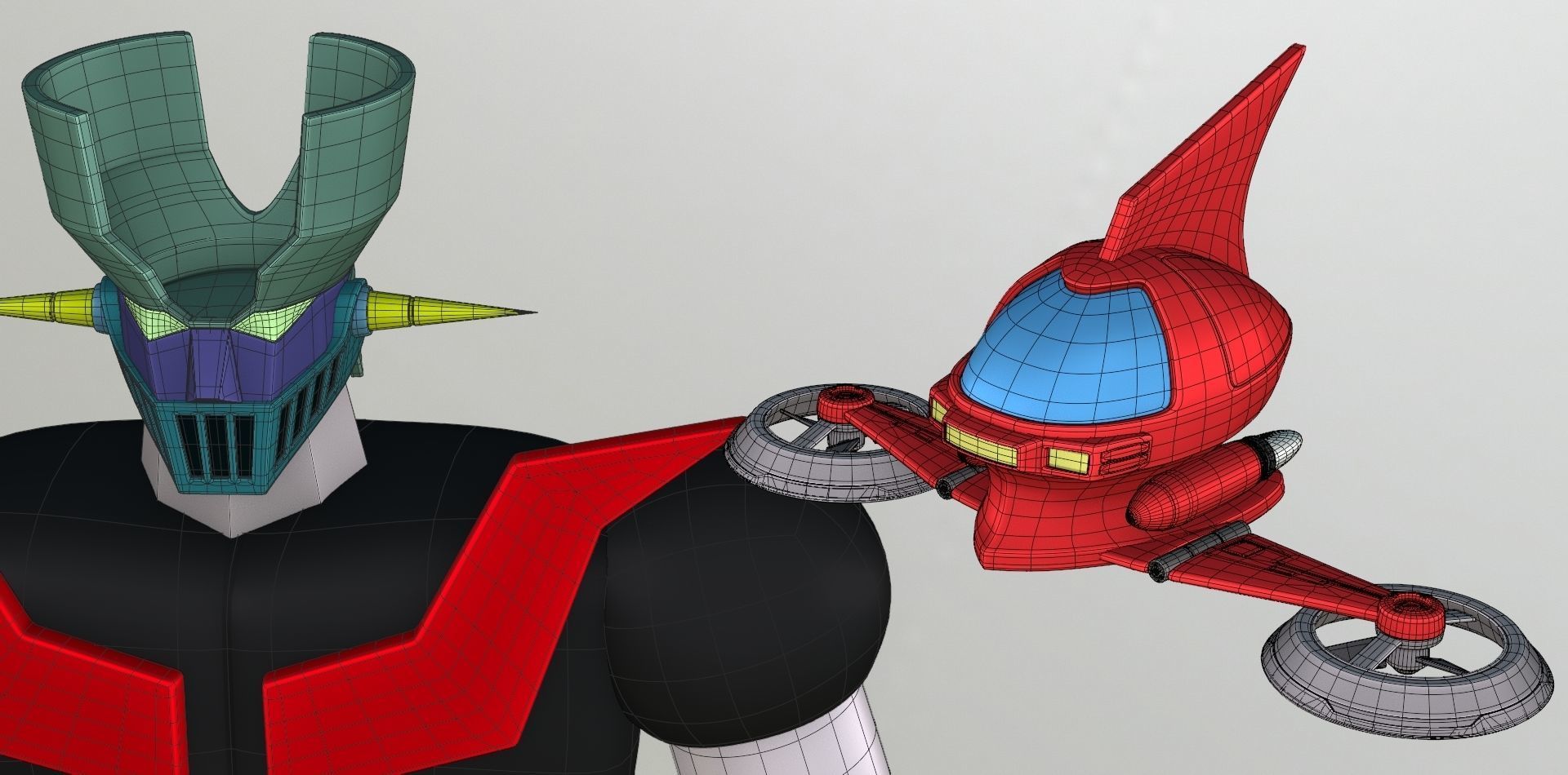 MAZINGER Z First Class with Jet Scrander 3D model_16