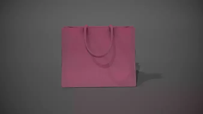 Pink Hessian Shopping Bag