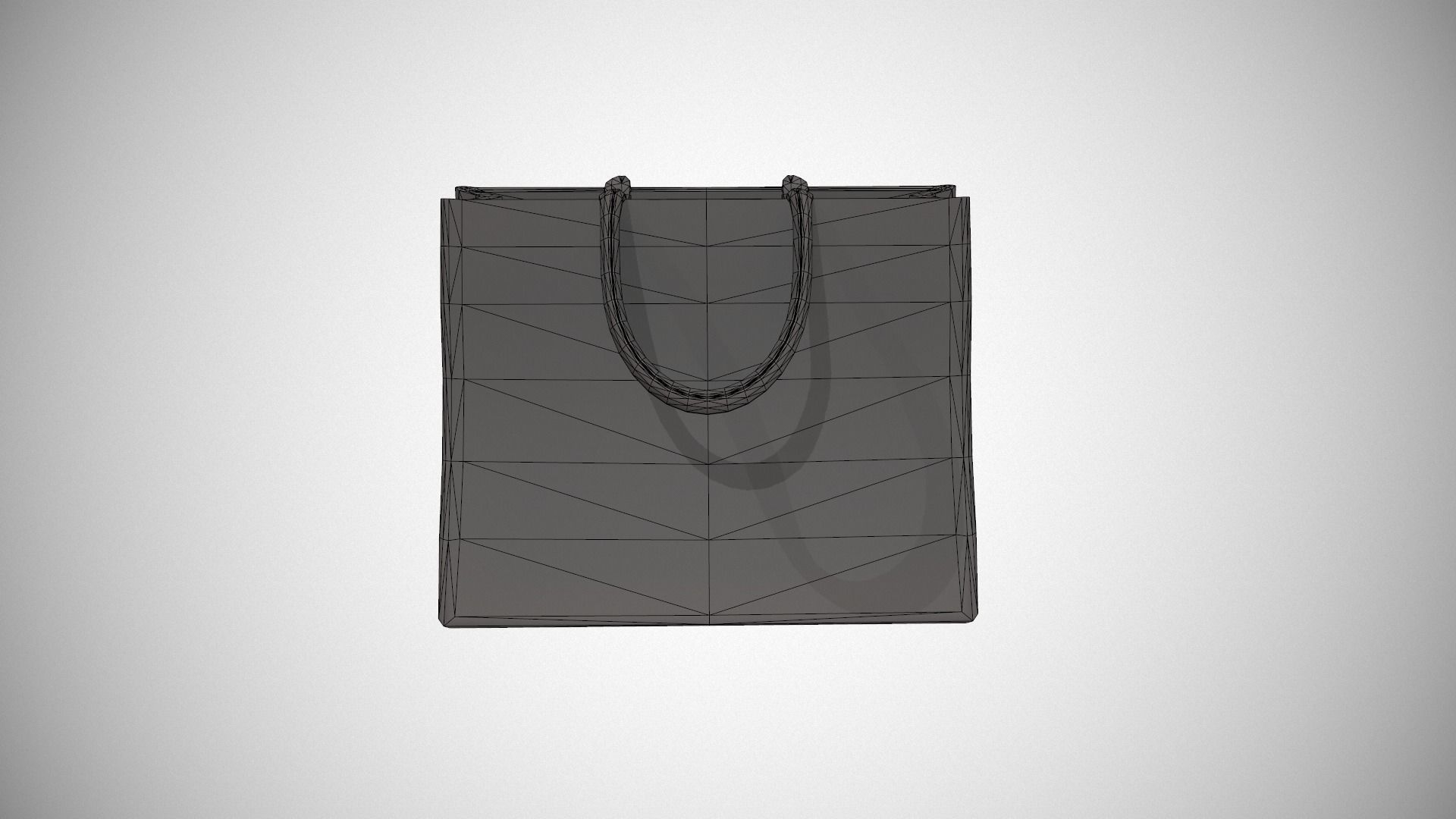 Purple Accent Hessian Shopping Bag Low-poly 3D model_12