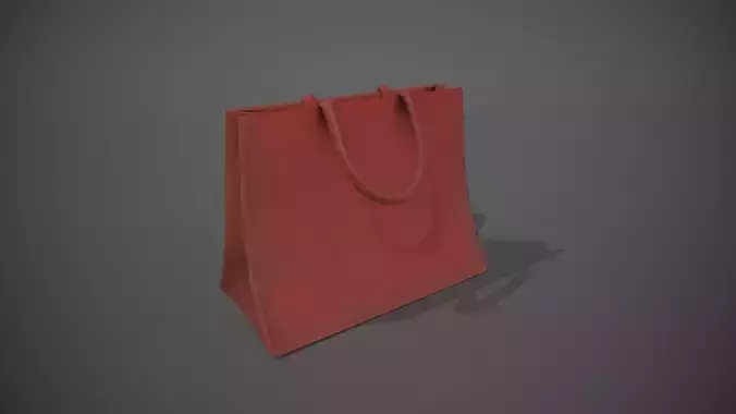 Red Hessian Shopping Bag