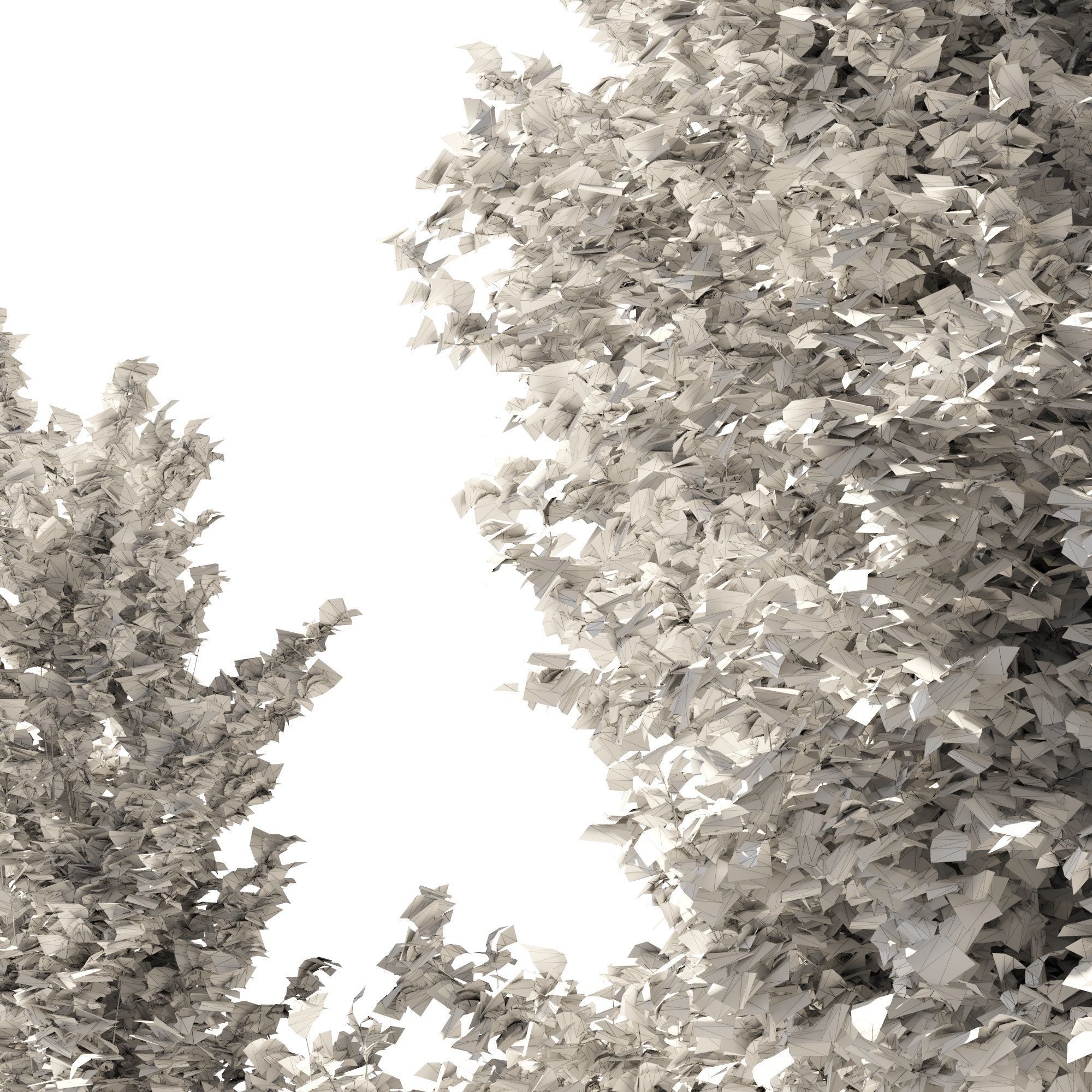 Ginkgo Lemonlime Spire Trees different ages 3D model_4