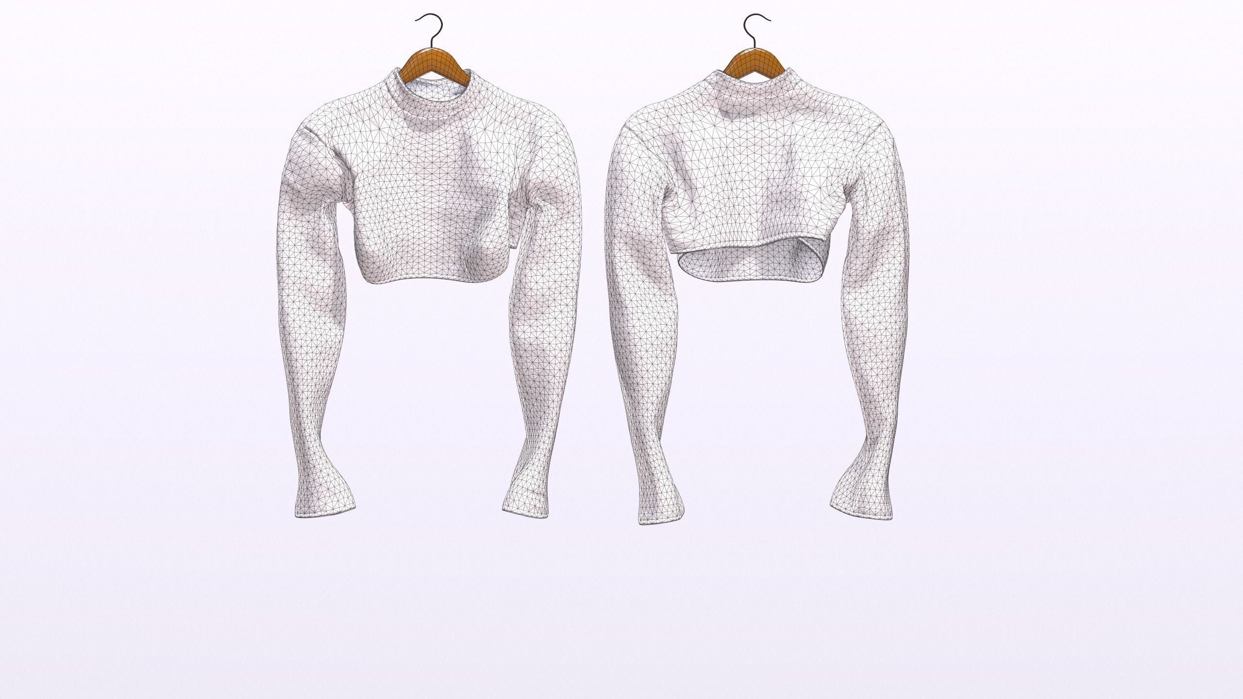 Female Clothing Low-poly 3D model_13