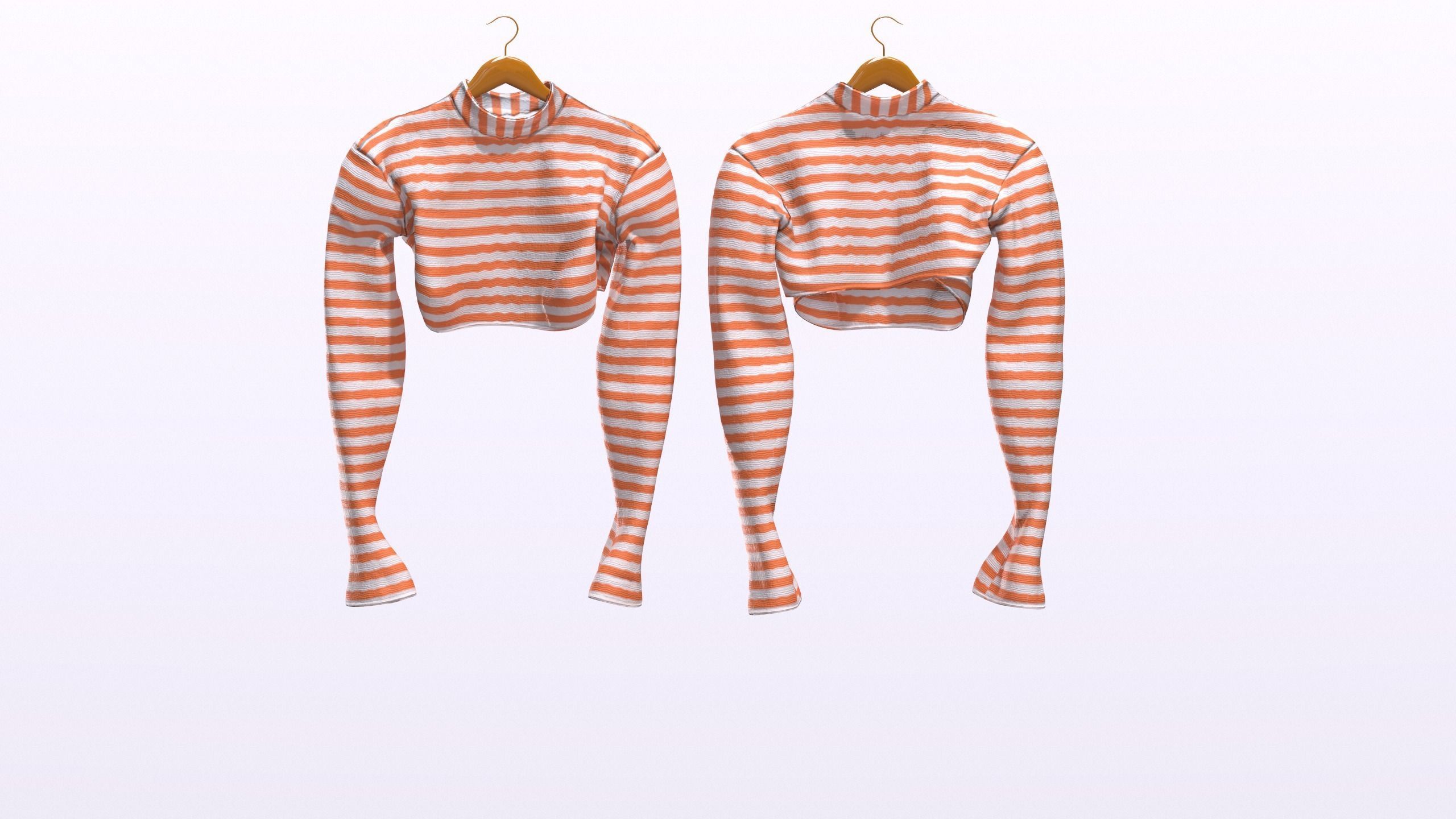 Female Clothing Low-poly 3D model_12