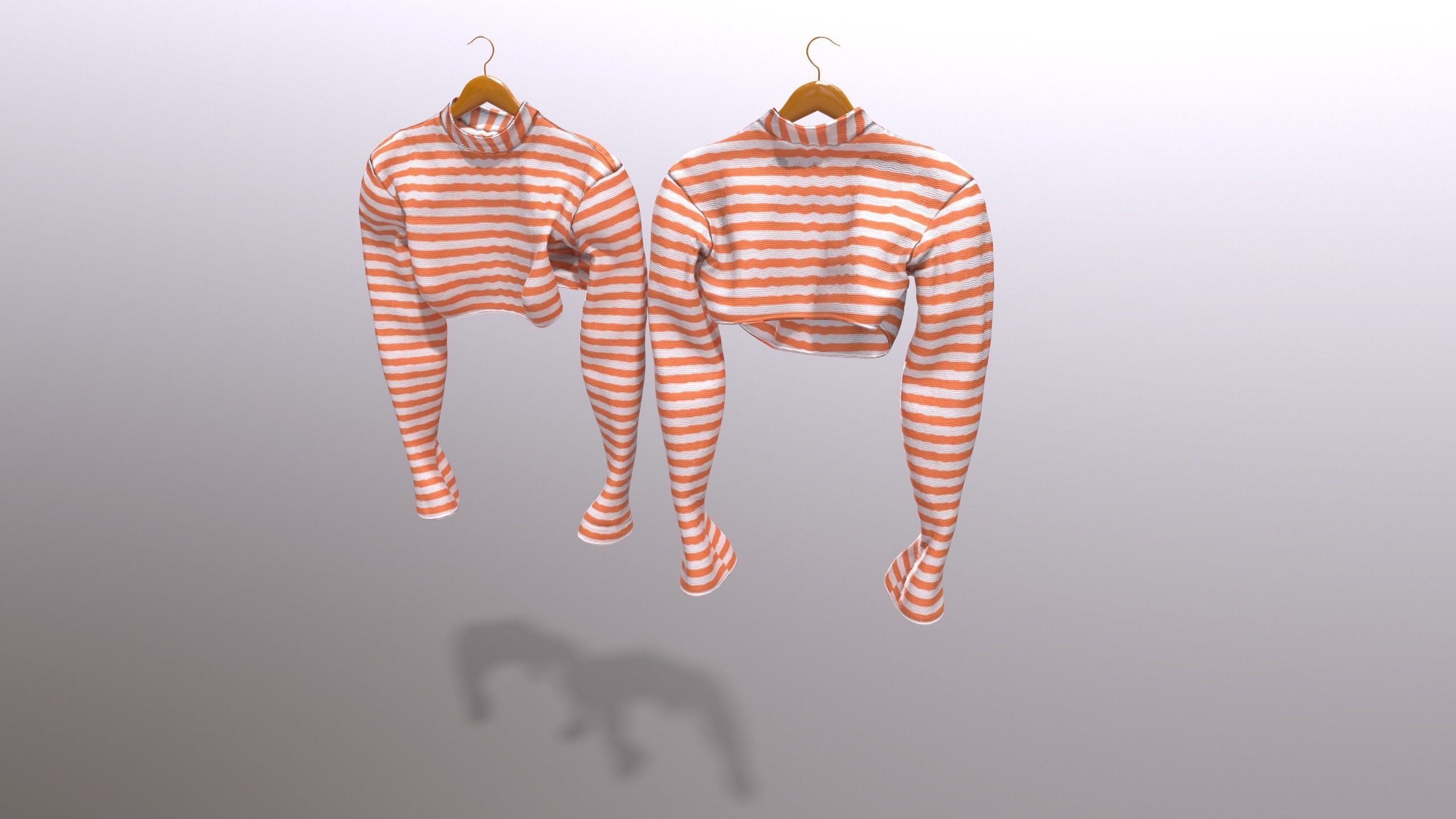 Female Clothing Low-poly 3D model_10