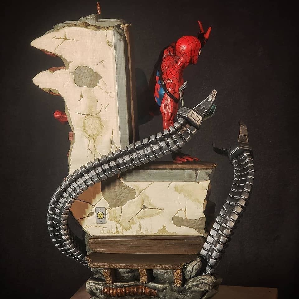 Spiderman Statue 3D Print Model 3D print model_3