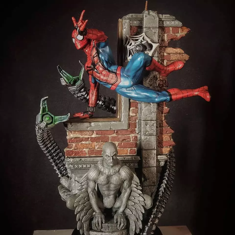 Spiderman Statue 3D Print Model 3D print model_0