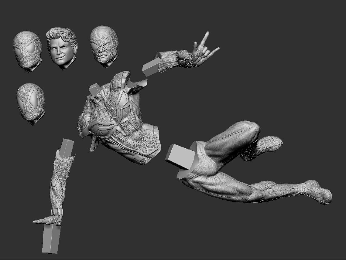 Spiderman Statue 3D Print Model 3D print model_9