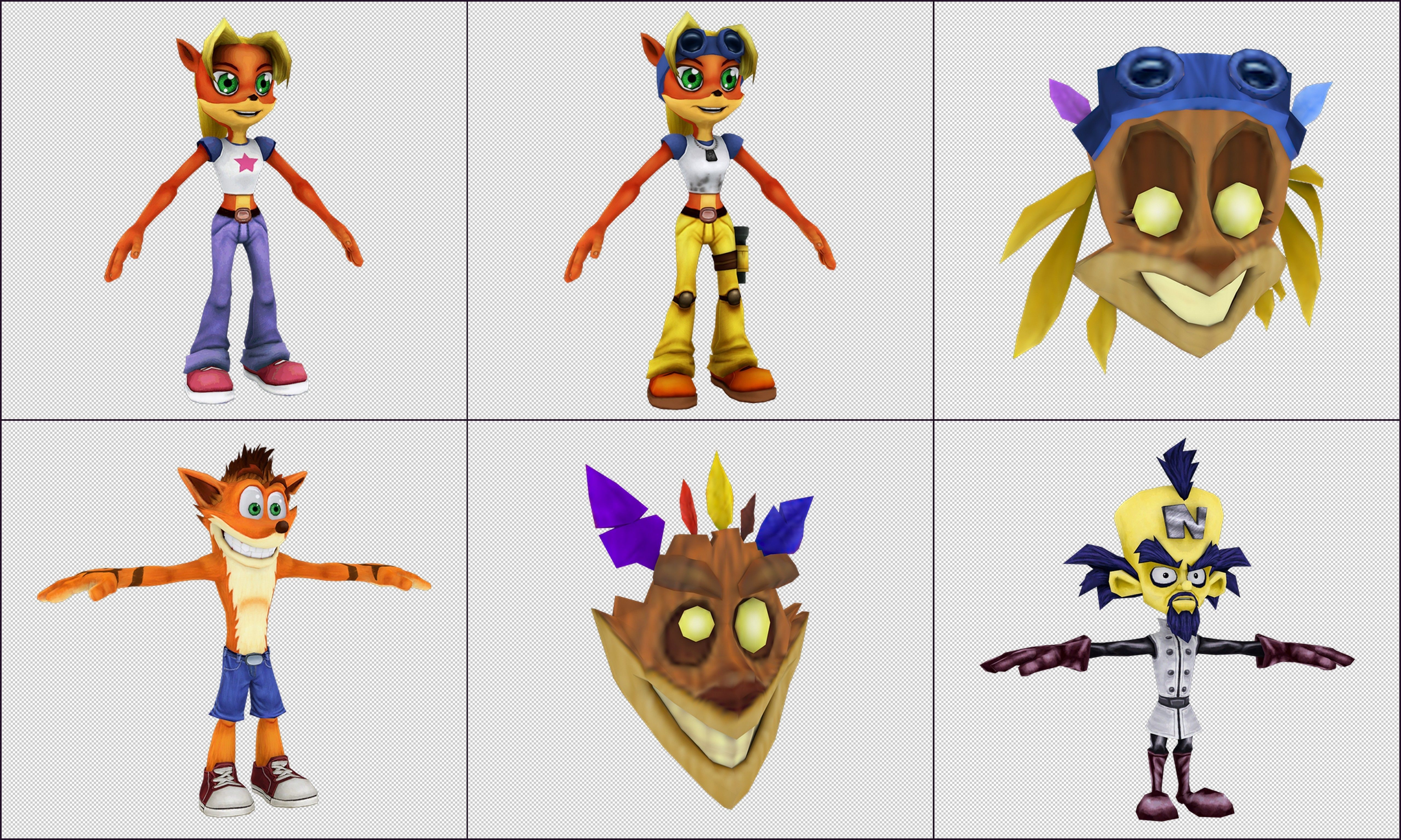 Cartoon - Characters Low-poly 3D model_1