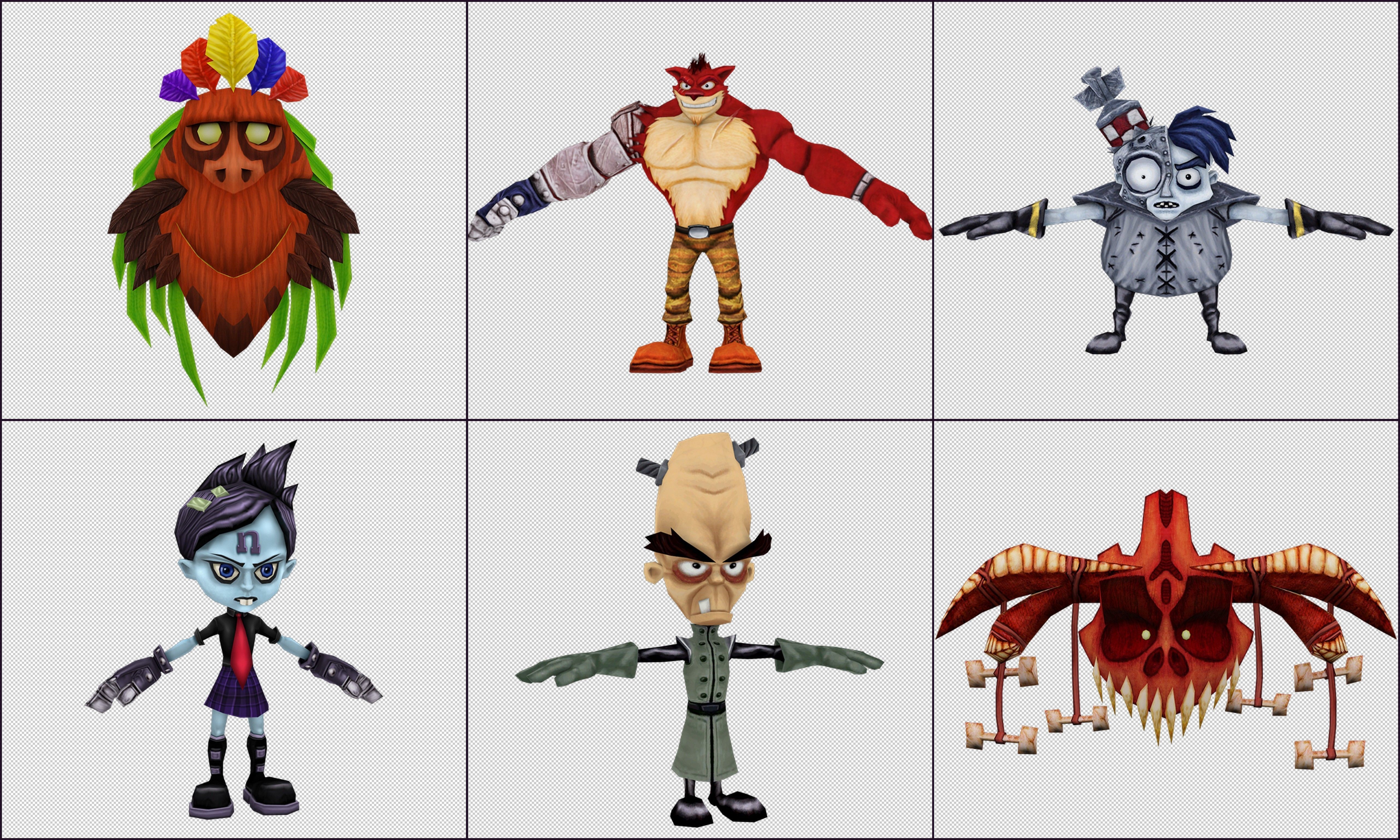 Cartoon - Characters Low-poly 3D model_2
