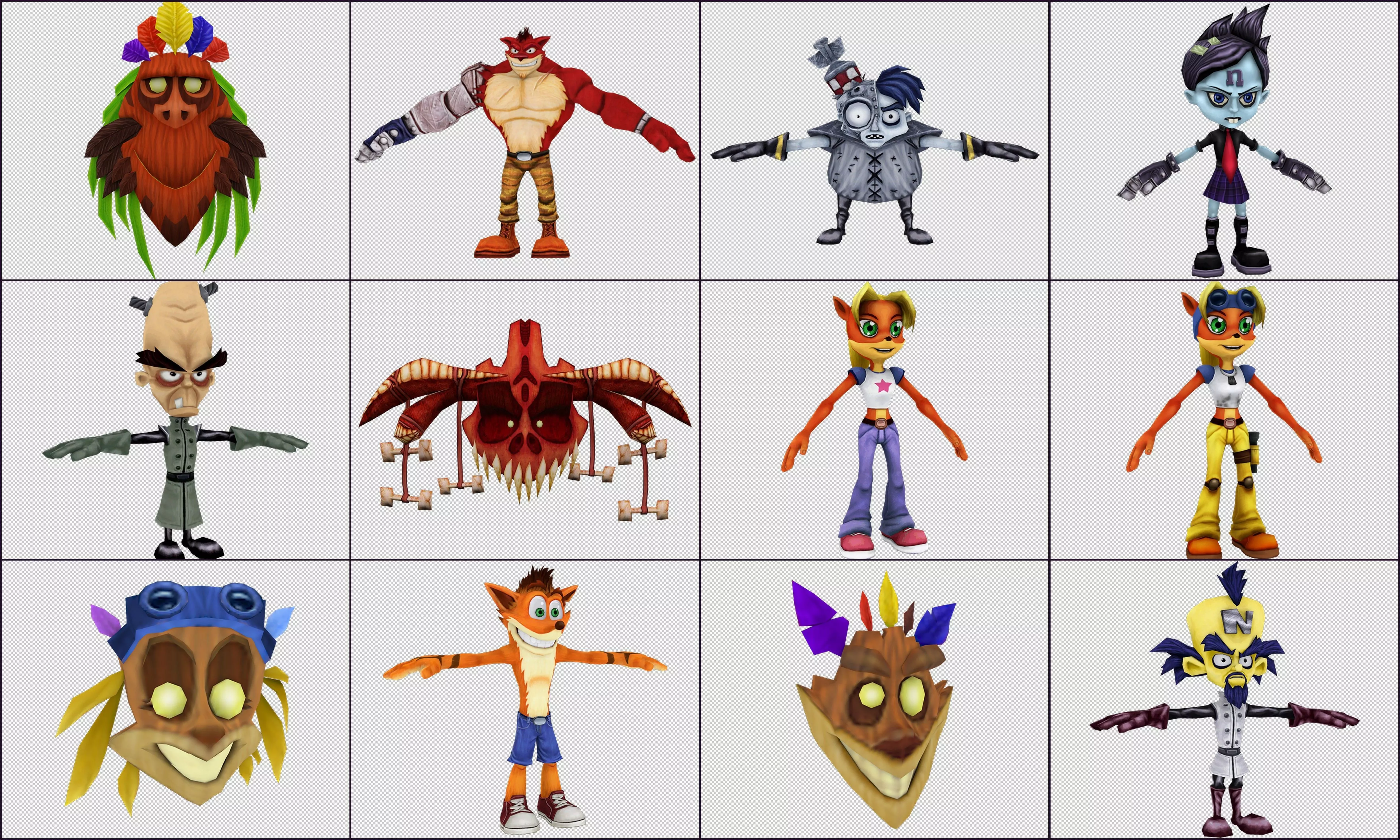 Cartoon - Characters Low-poly 3D model_0