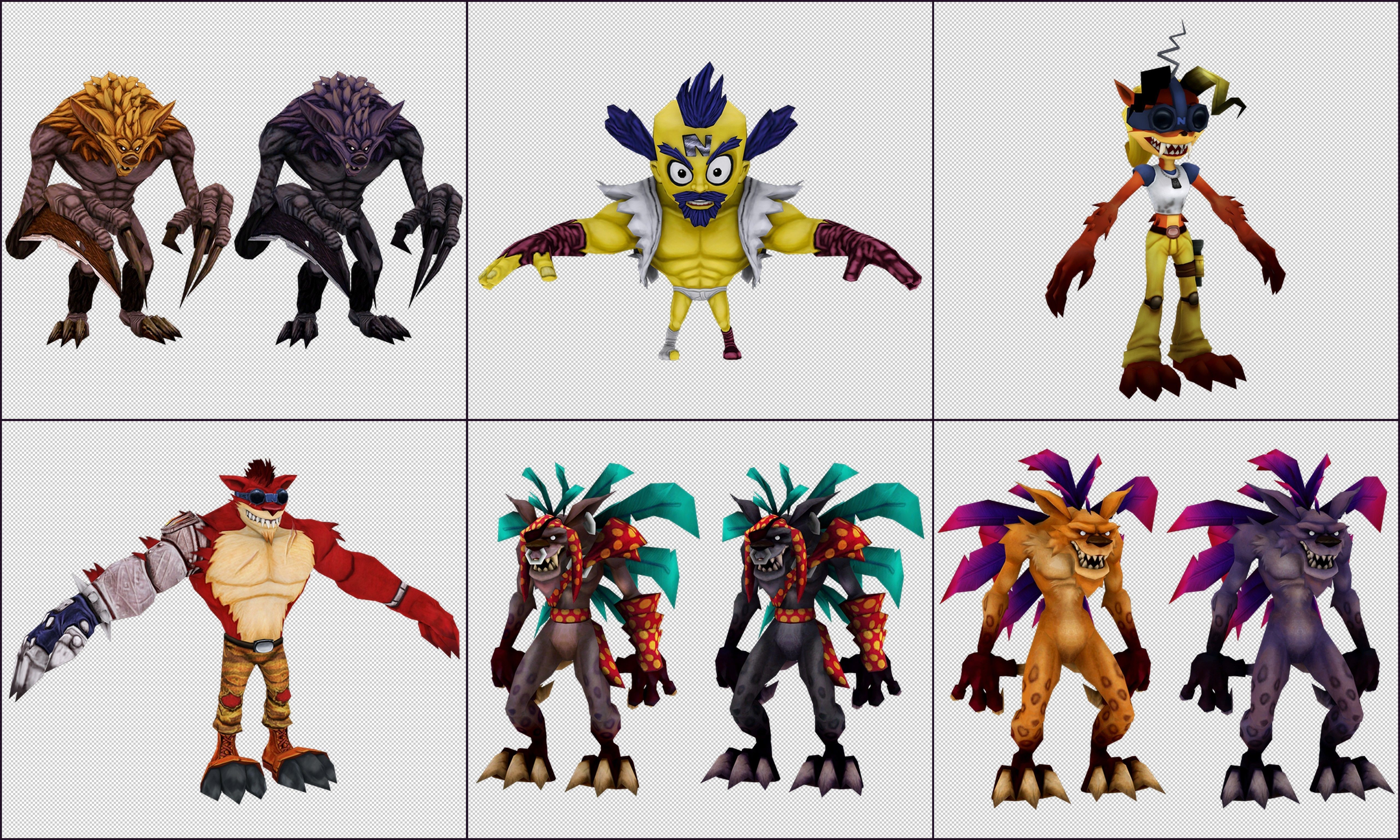 Cartoon - Characters 2 Low-poly 3D model_1