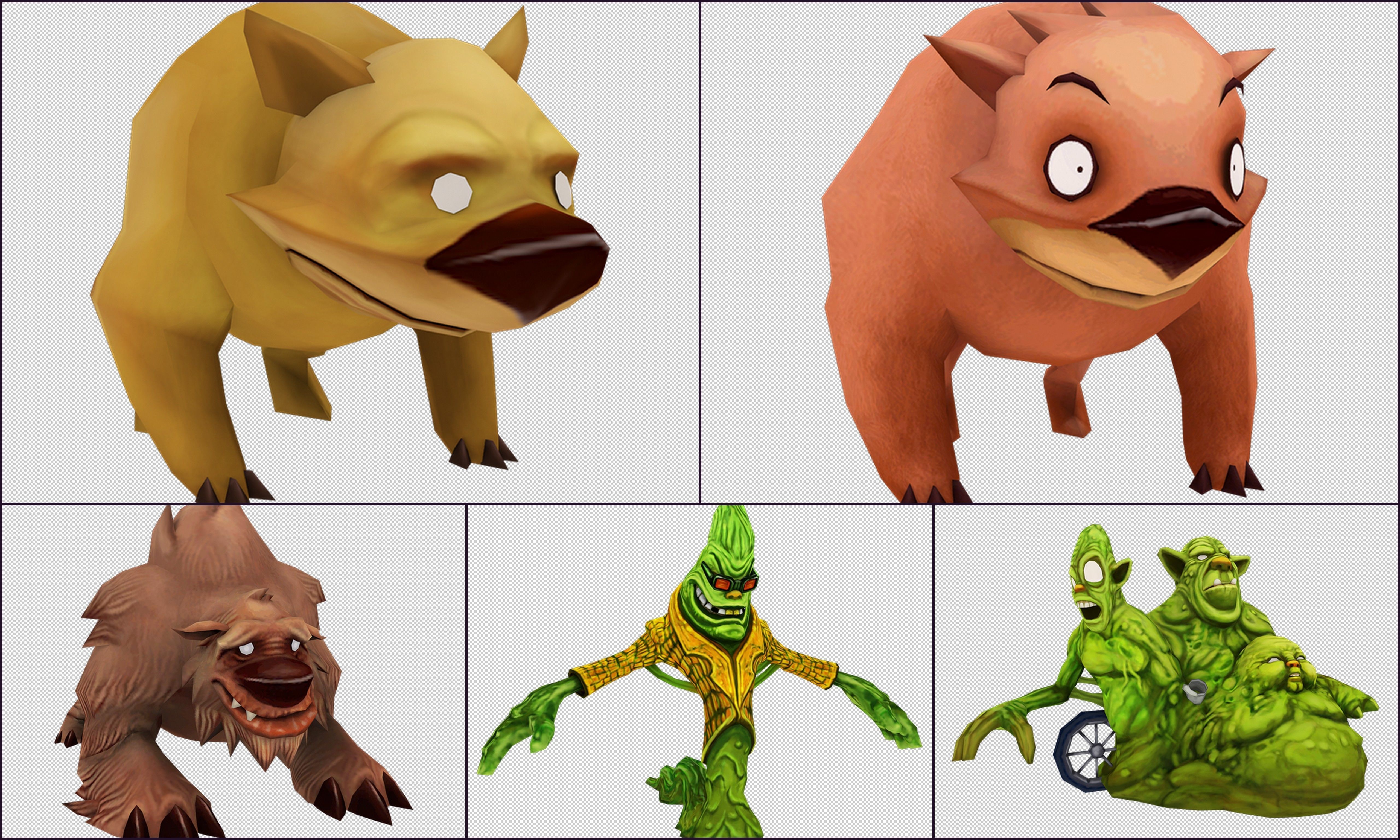 Cartoon - Characters 4 Low-poly 3D model_2