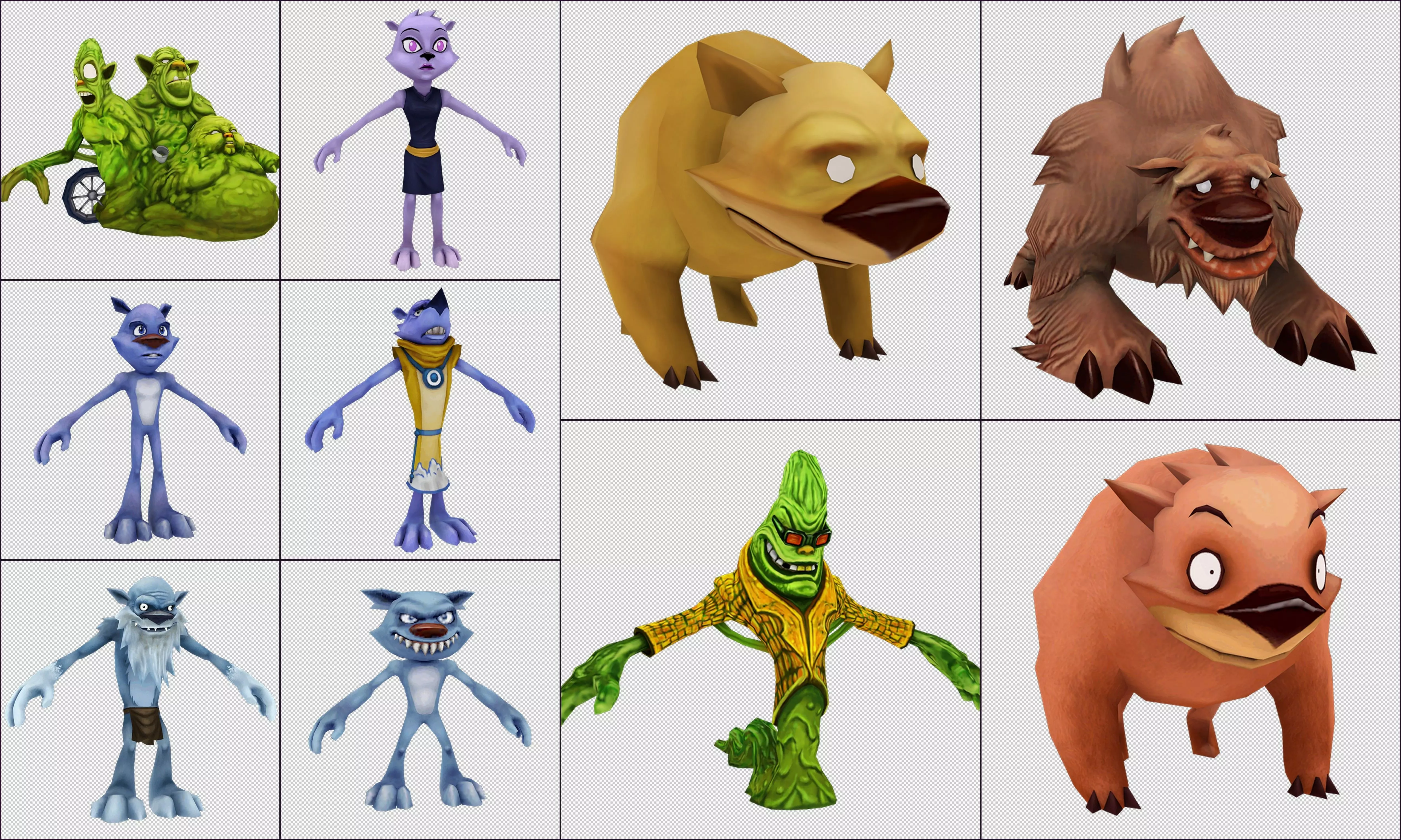 Cartoon - Characters 4 Low-poly 3D model_0