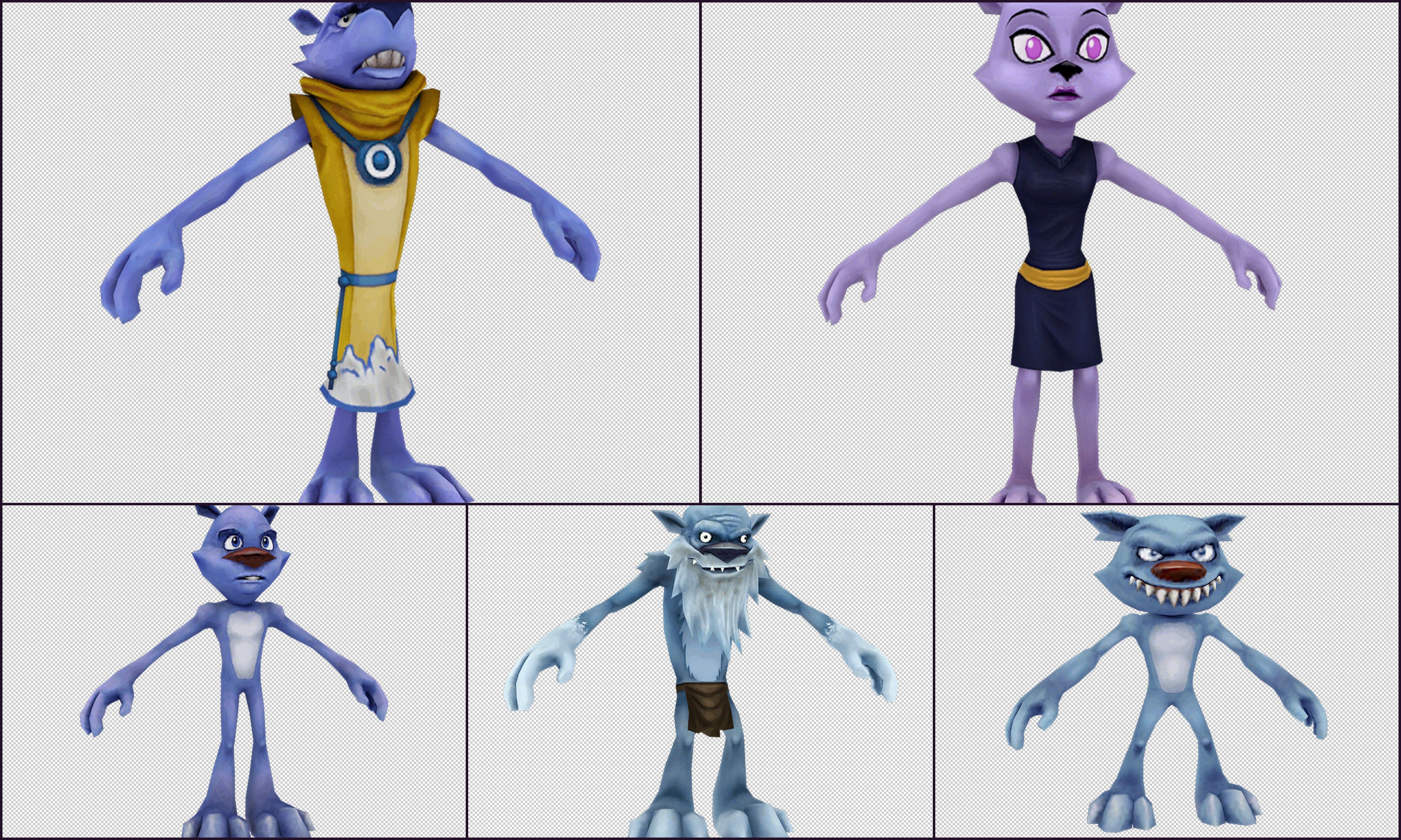 Cartoon - Characters 4 Low-poly 3D model_1