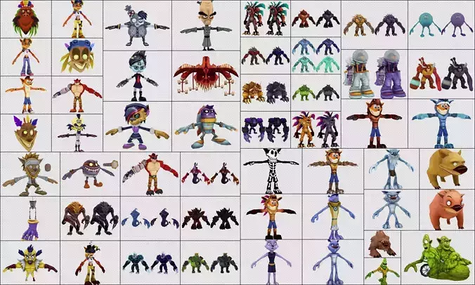 Cartoon - Collection Characters monsters