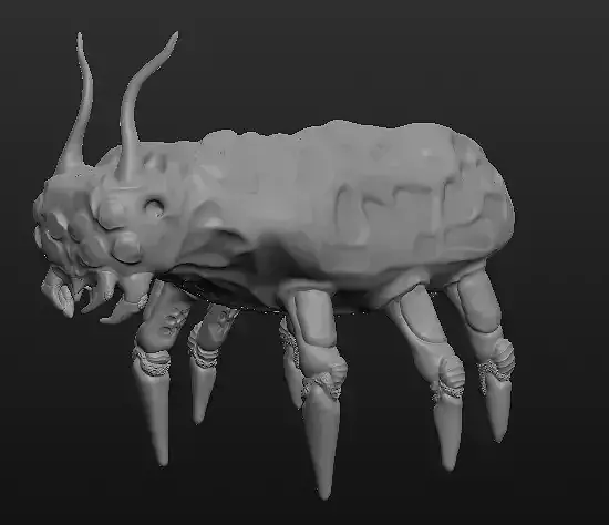 Anopluera creature with long legs and claws