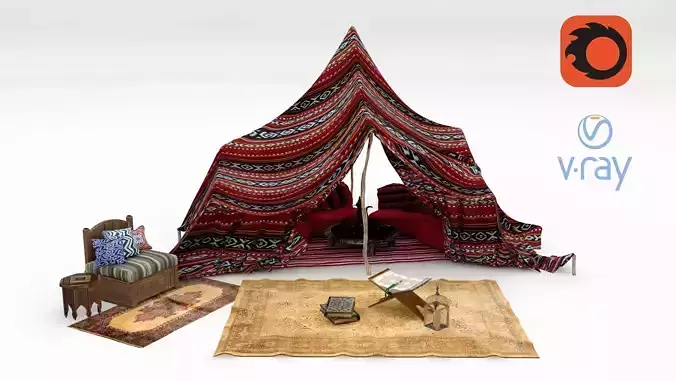 Arabic Islamic Tent 3D model